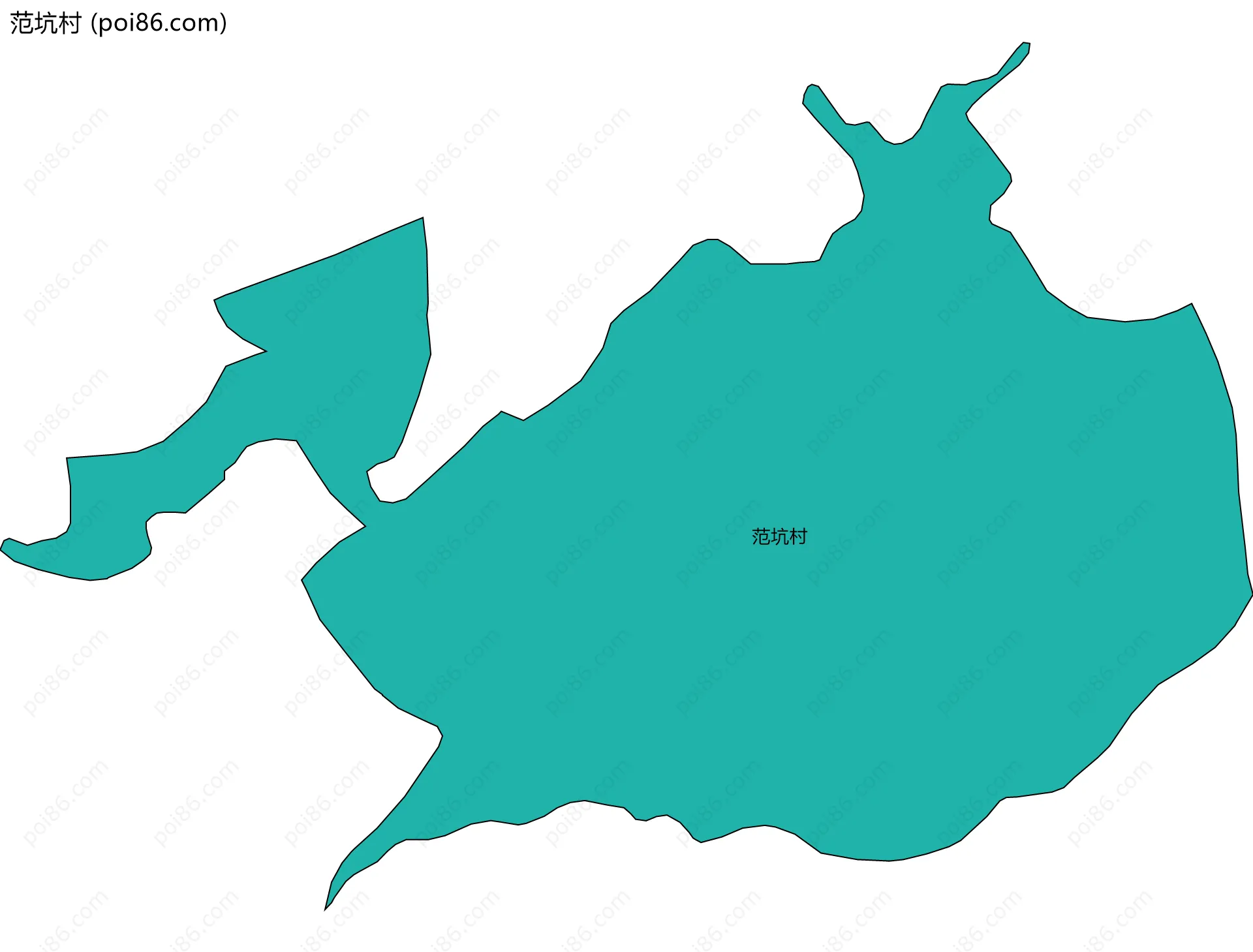 范坑村边界地图