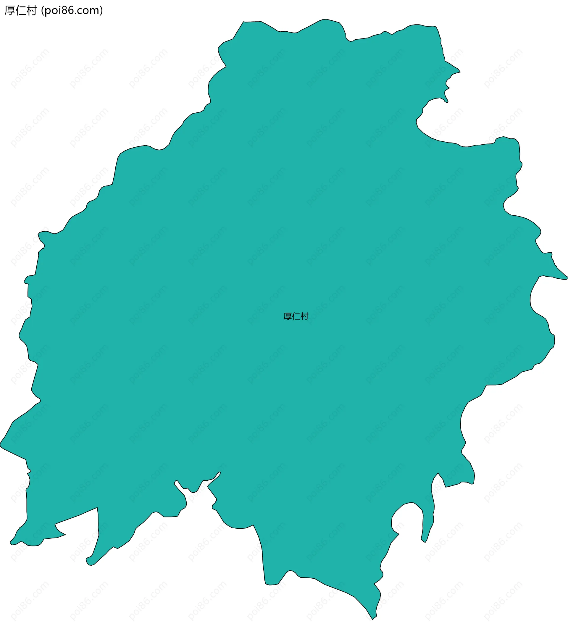 厚仁村边界地图