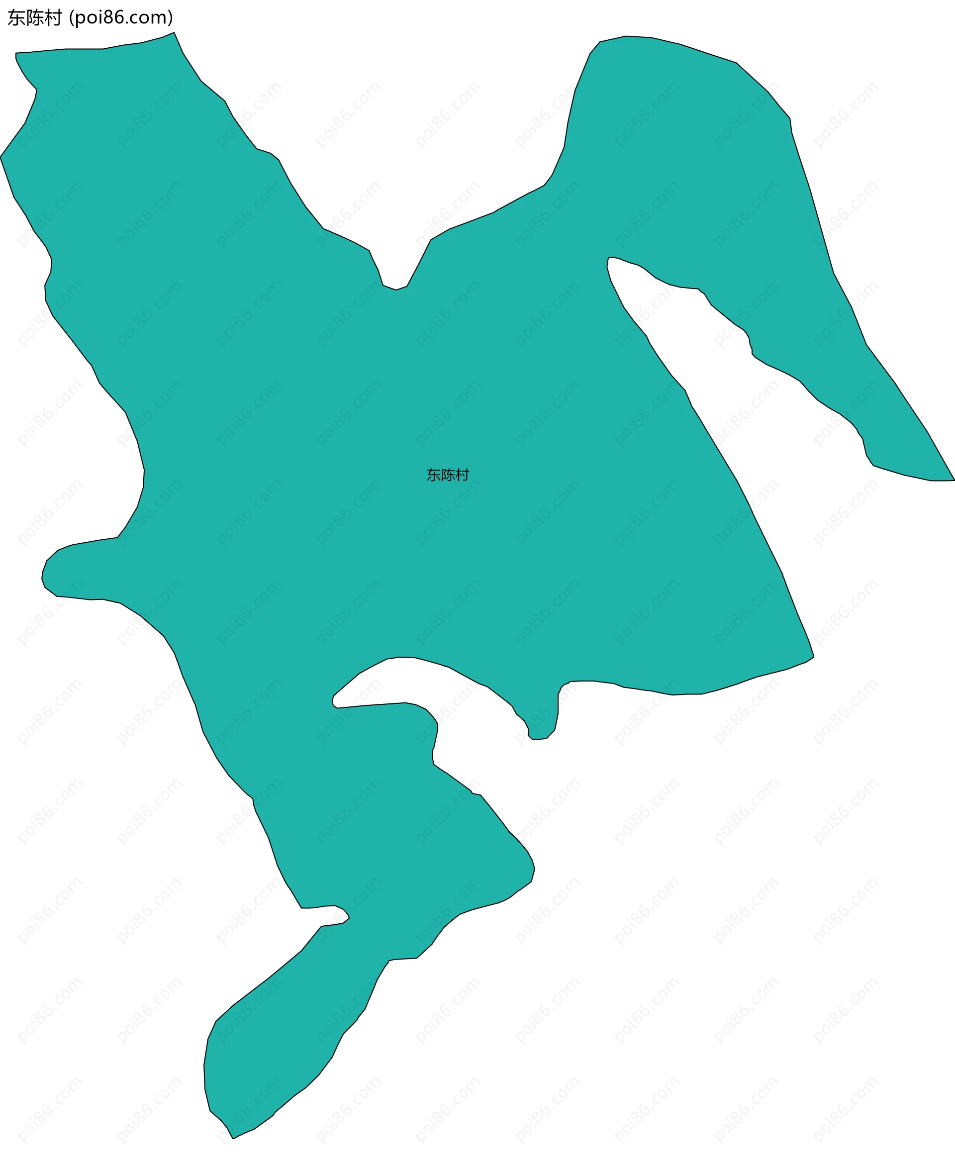 东陈村边界地图