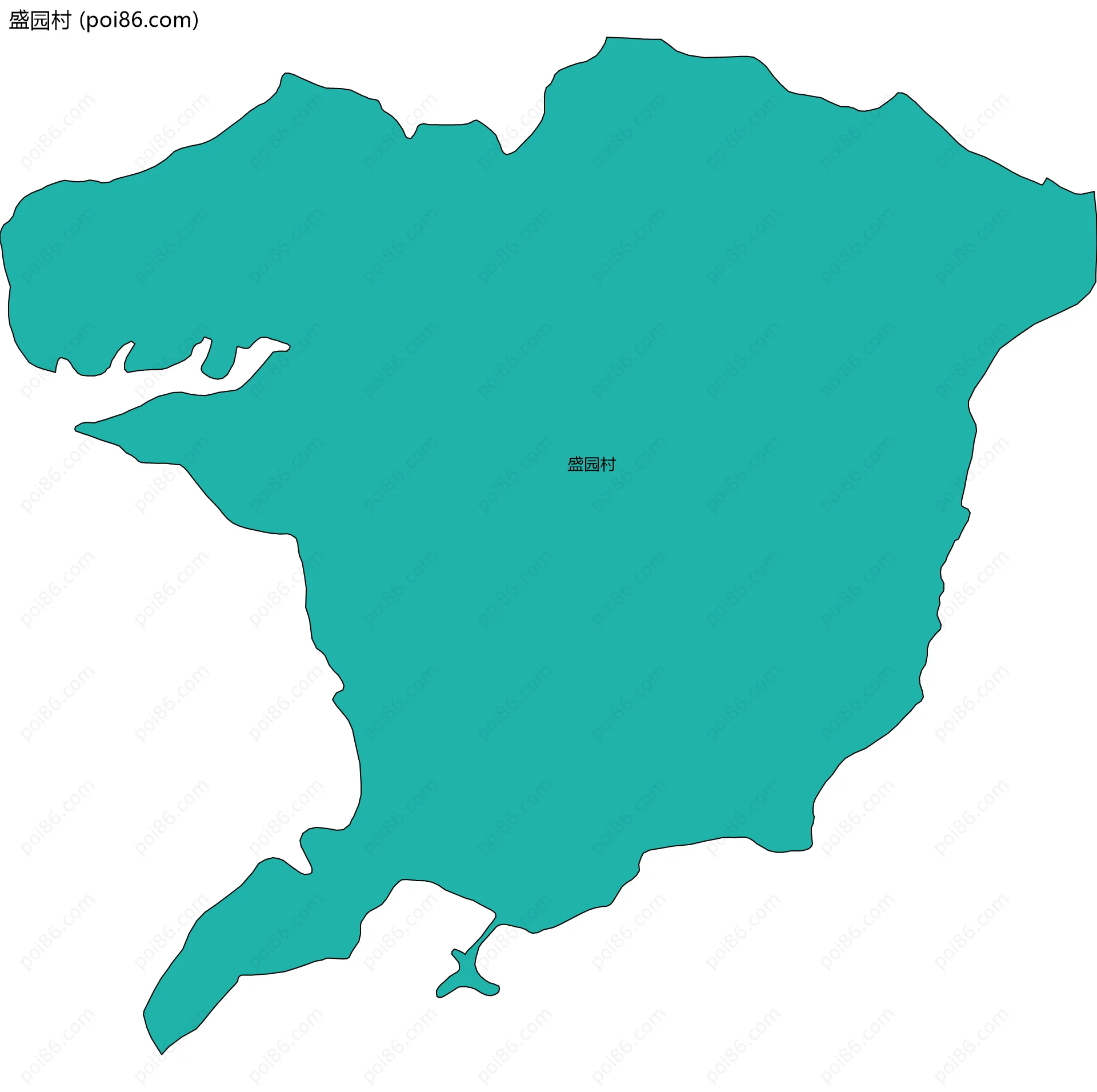 盛园村边界地图