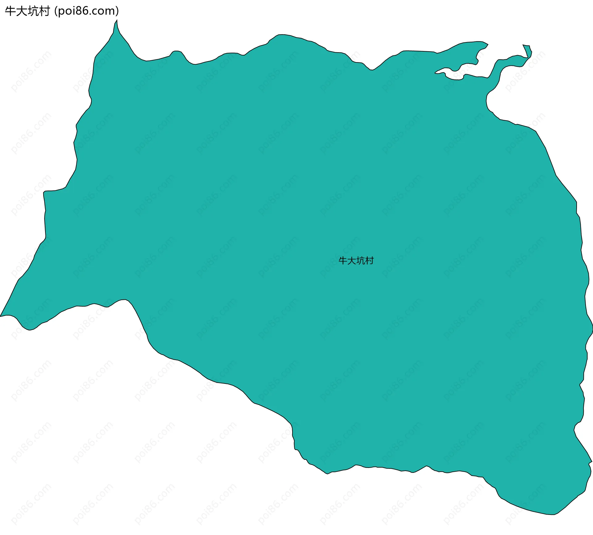 牛大坑村边界地图