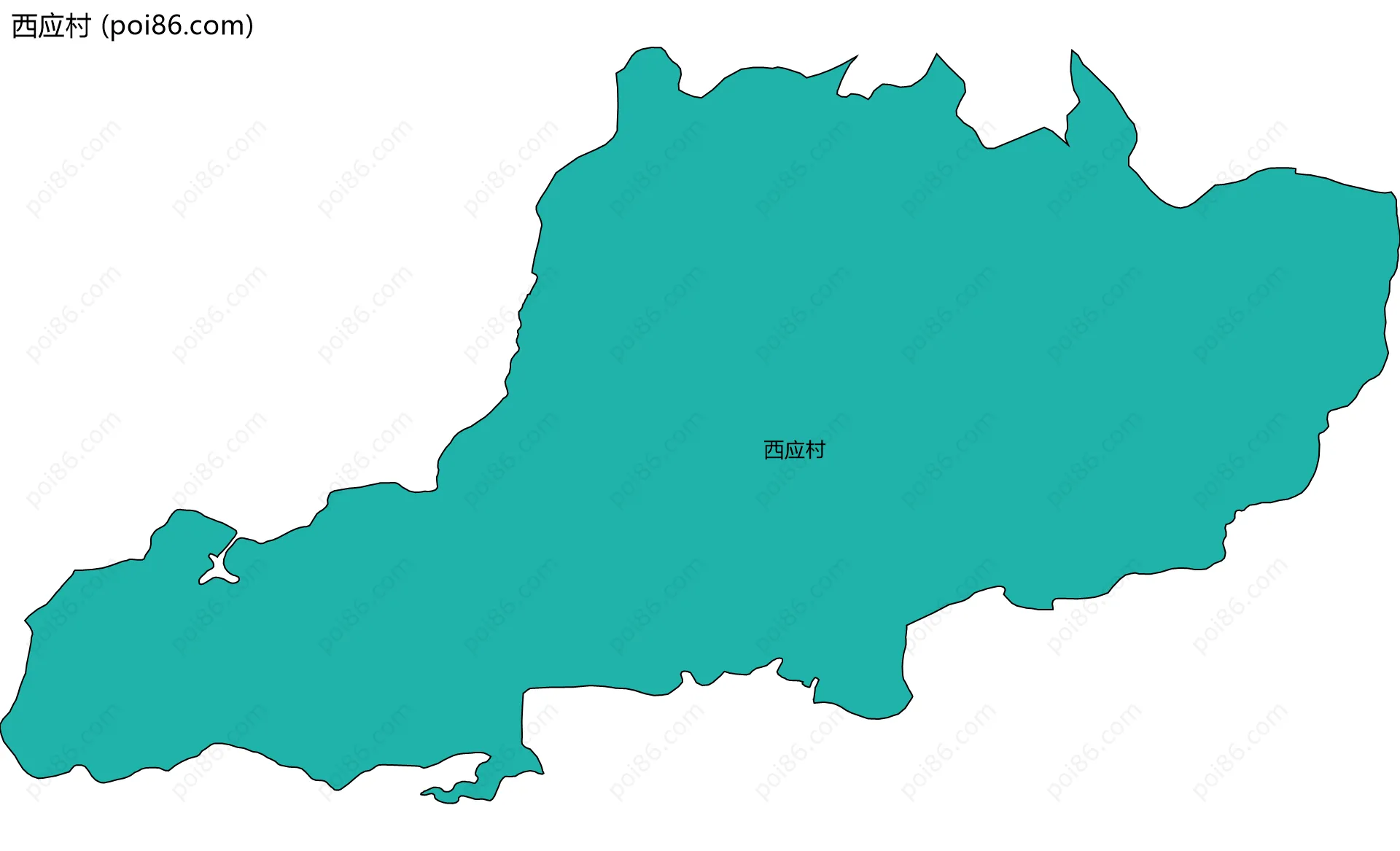 西应村边界地图