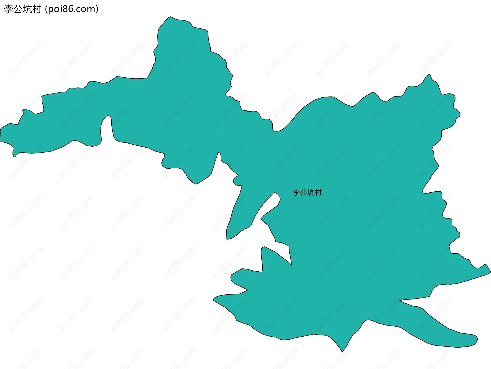 李公坑村边界地图