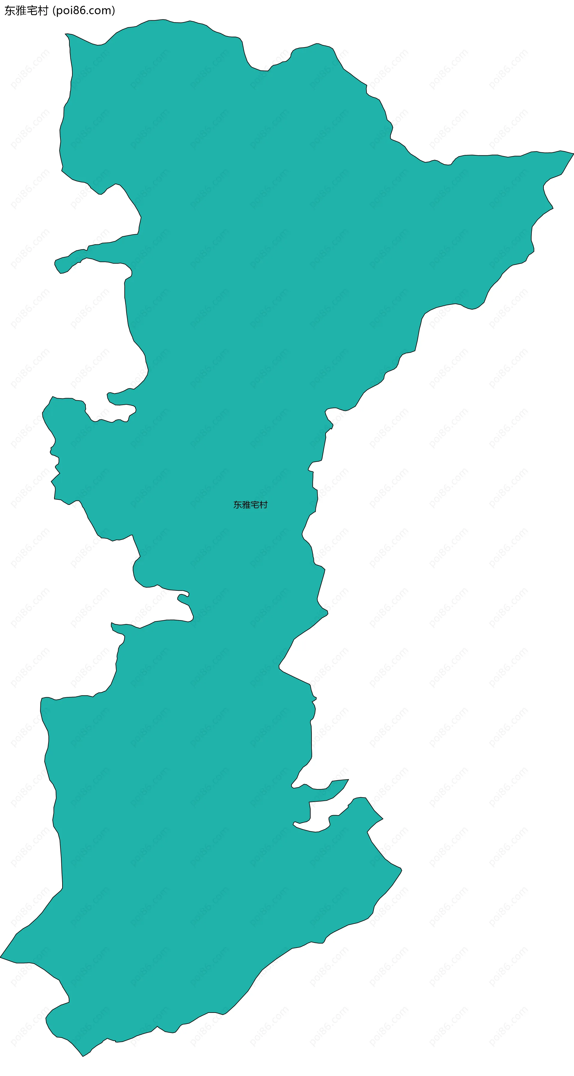 东雅宅村边界地图