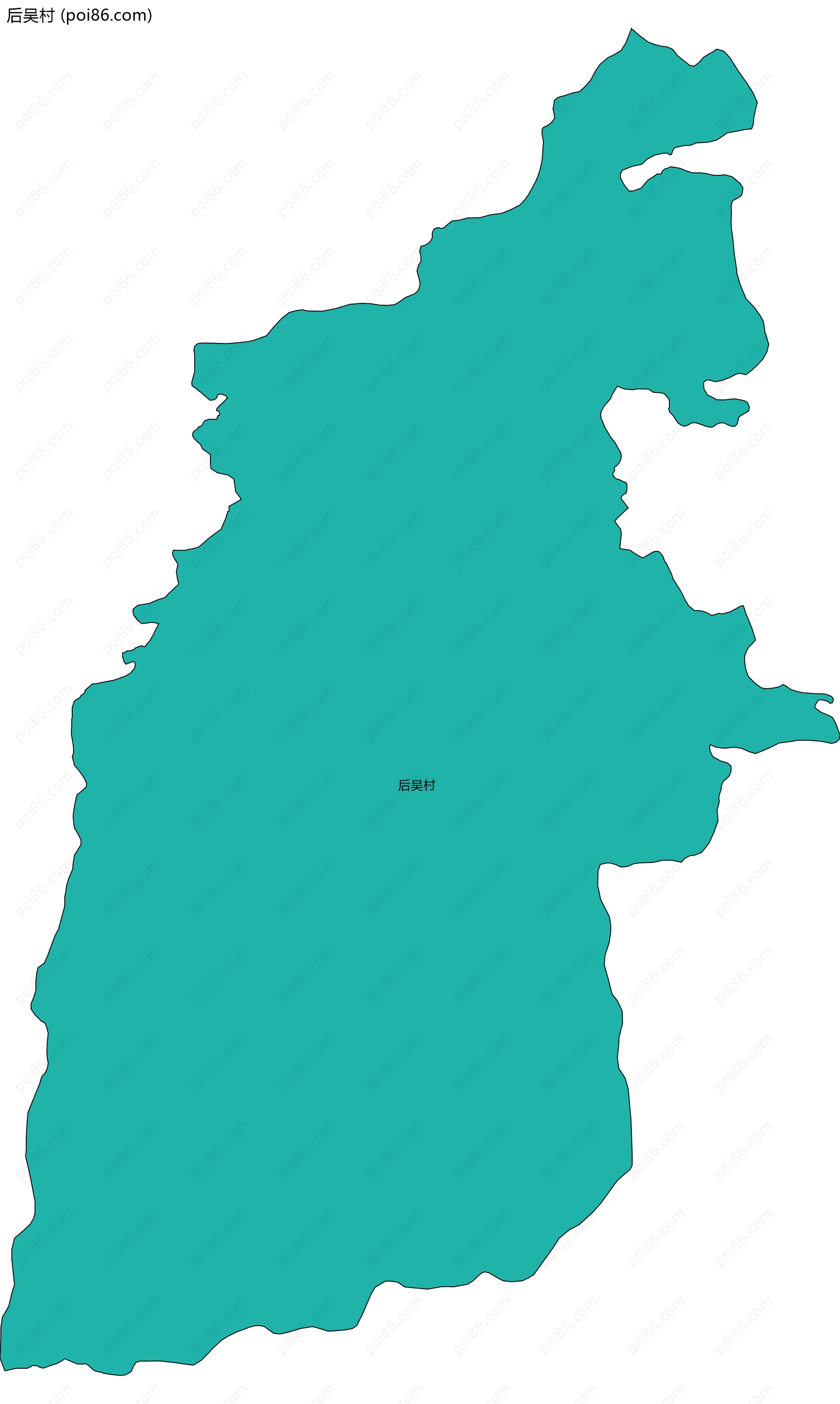 后吴村边界地图