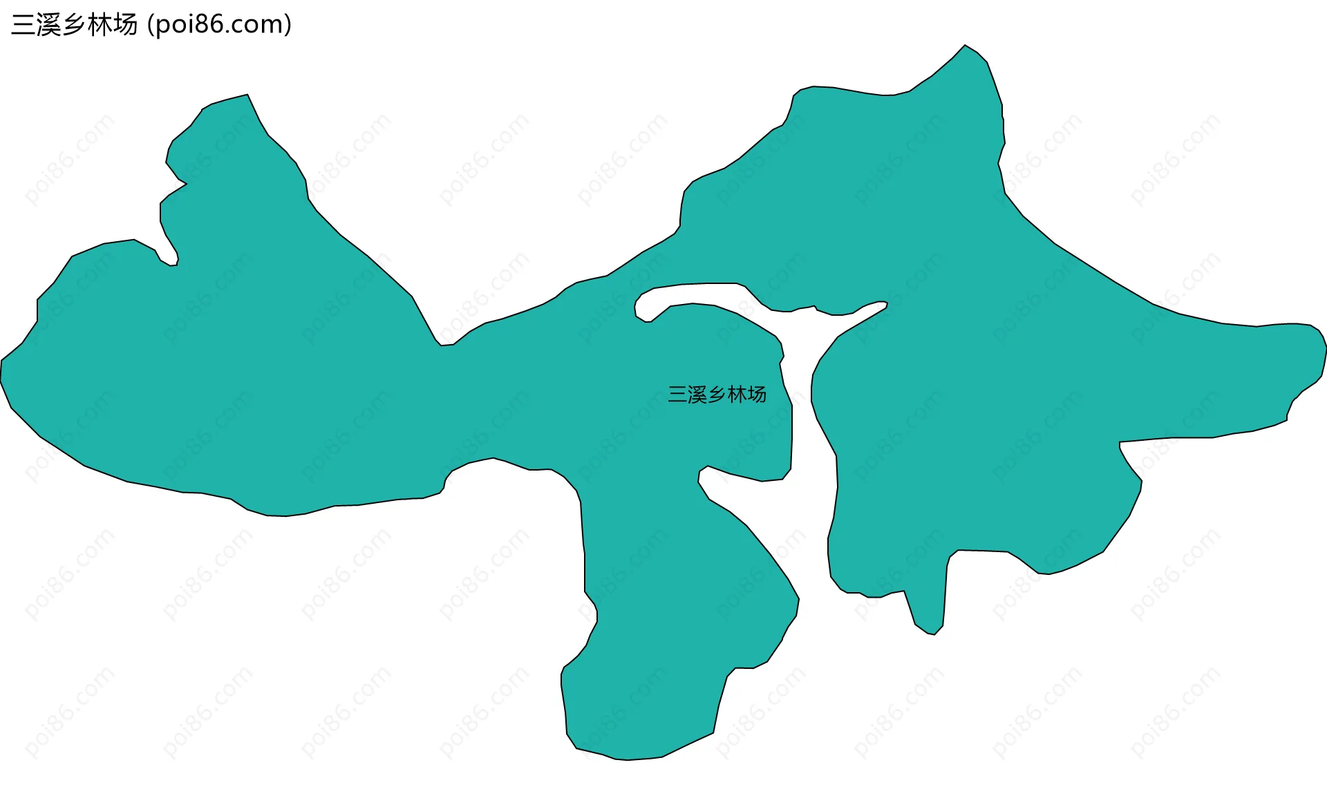 三溪乡林场边界地图