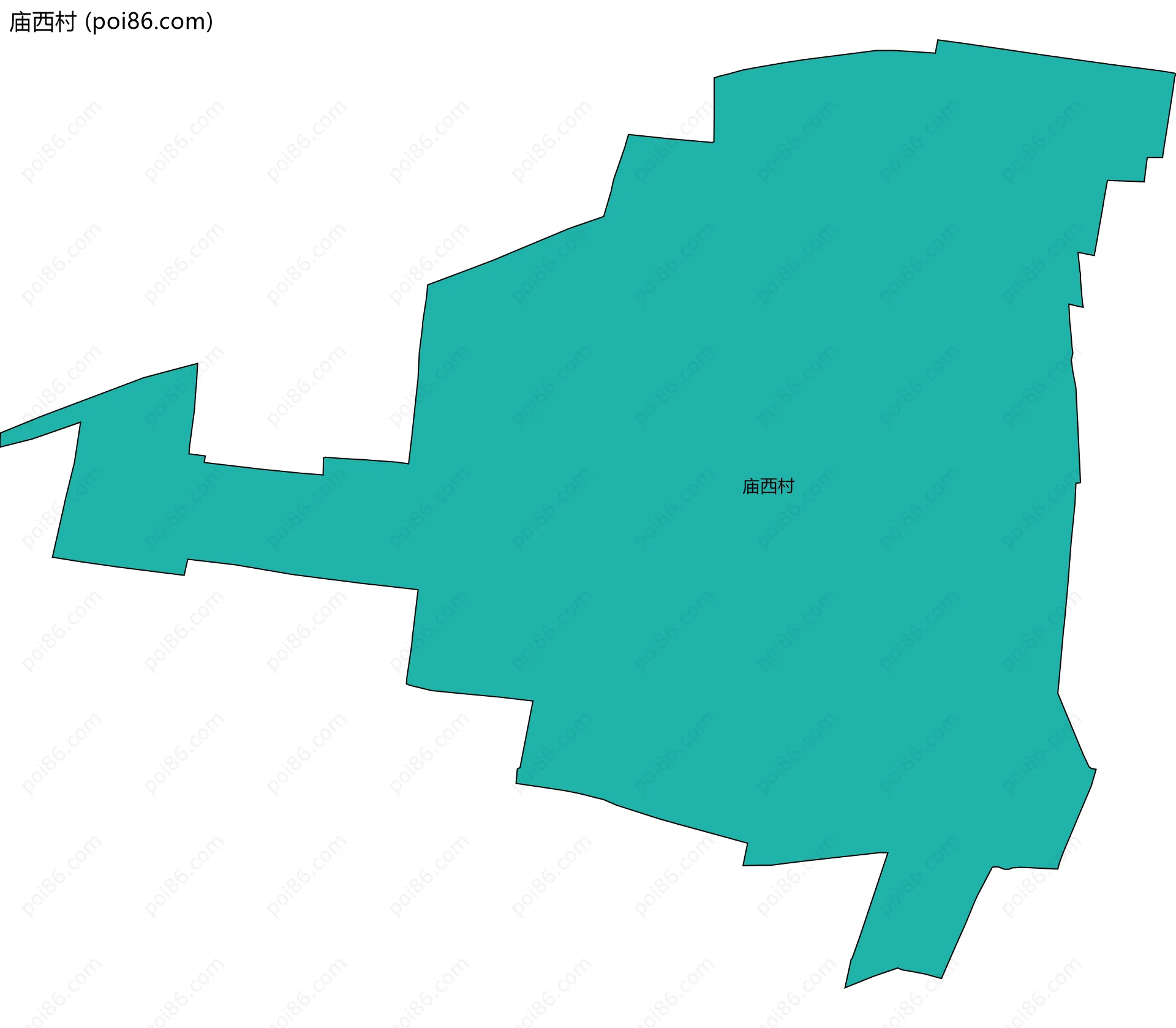 庙西村边界地图