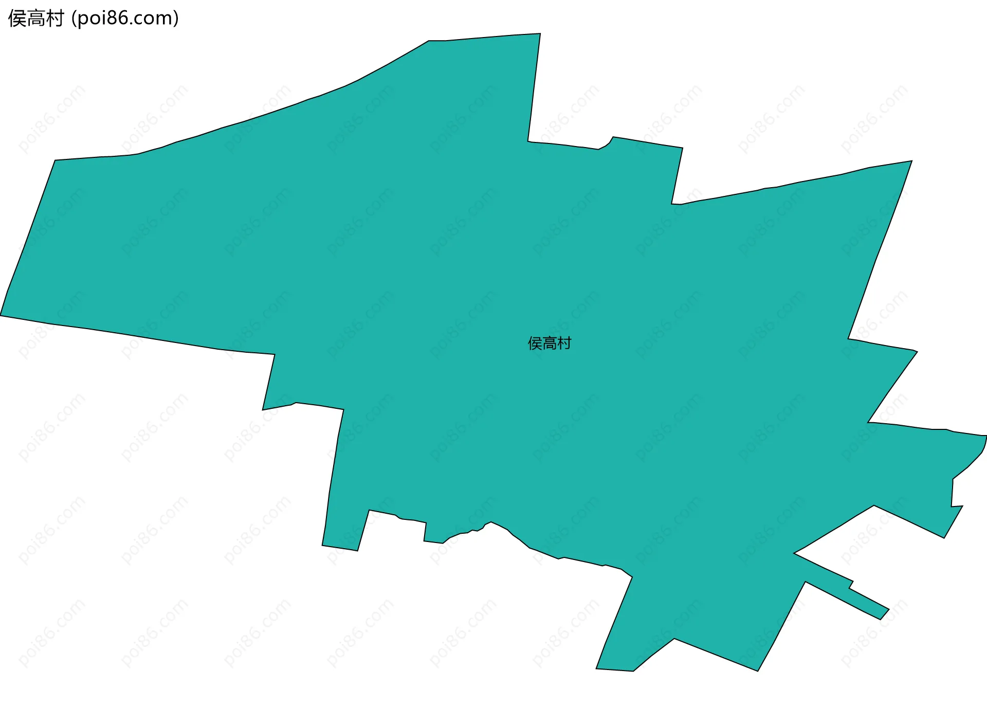 侯高村边界地图