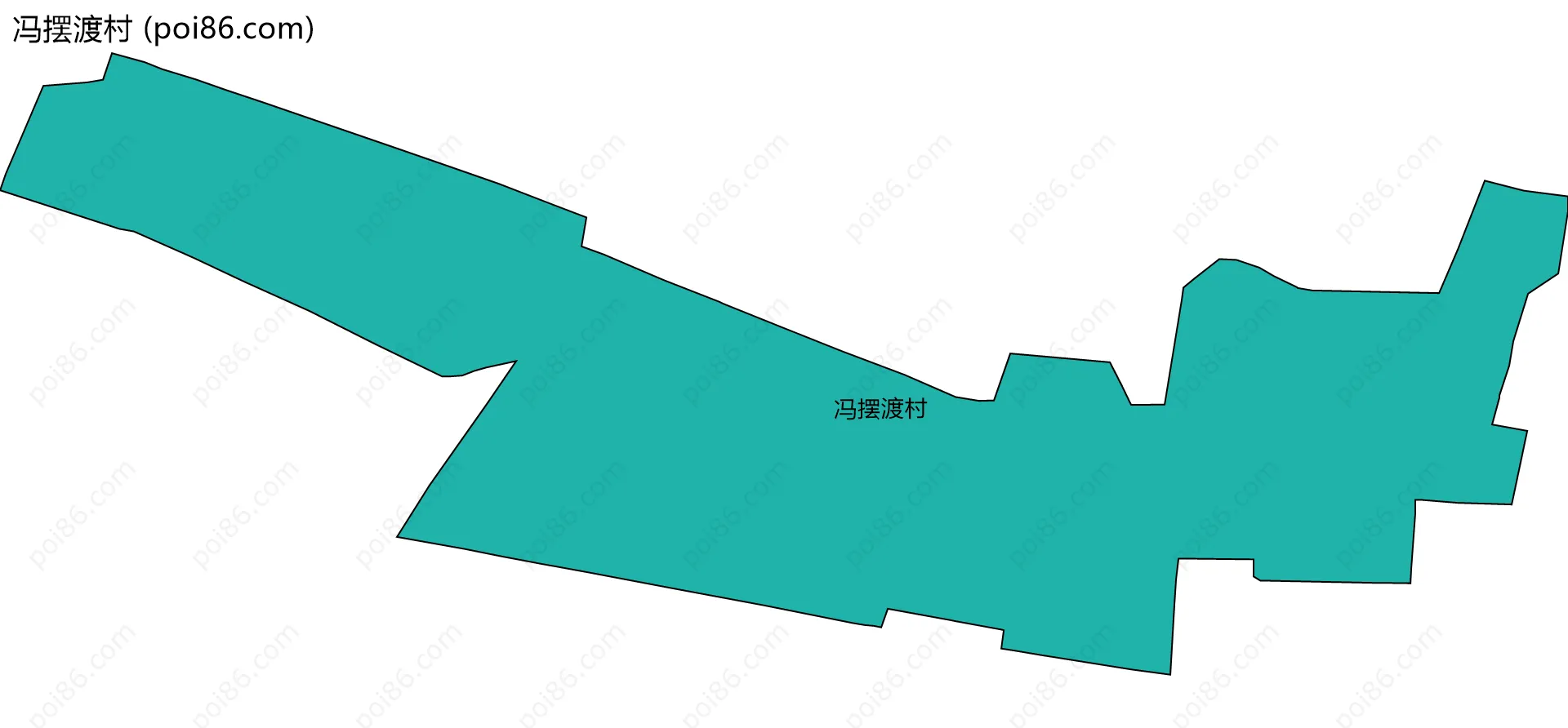 冯摆渡村边界地图