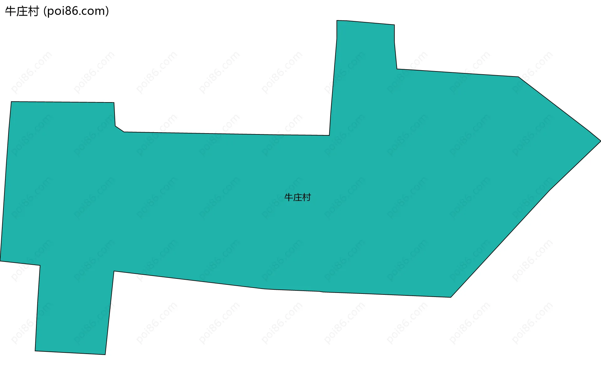 牛庄村边界地图