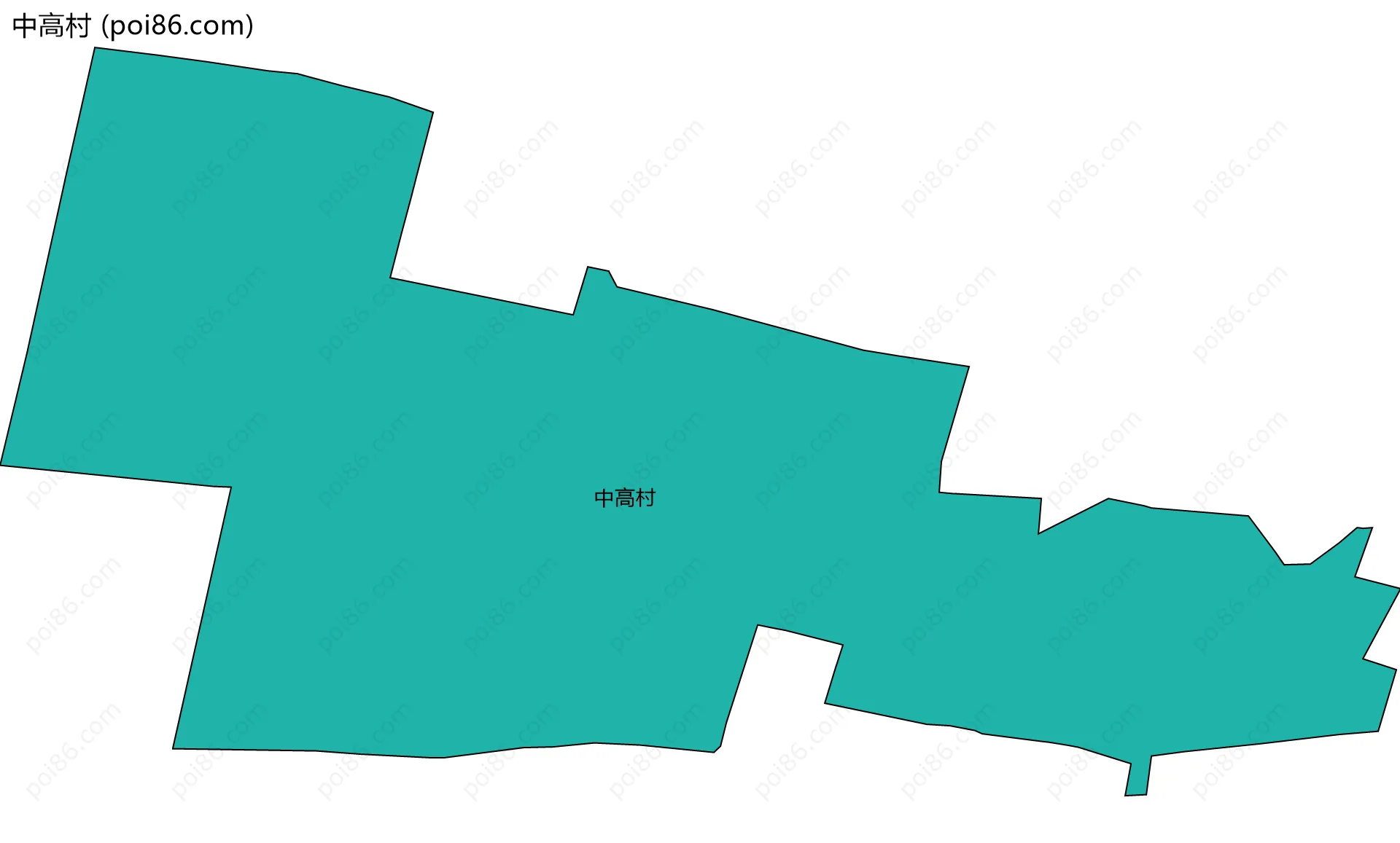 中高村边界地图