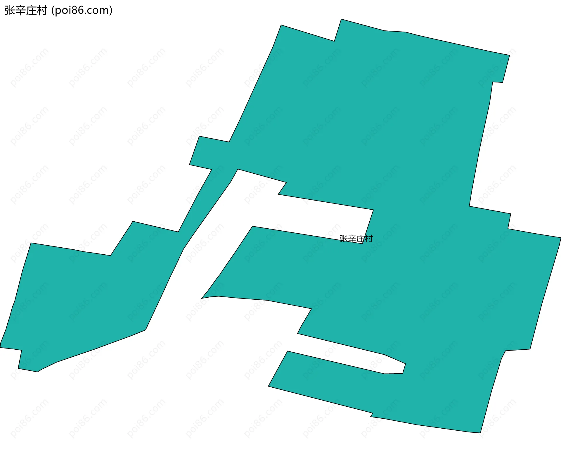 张辛庄村边界地图