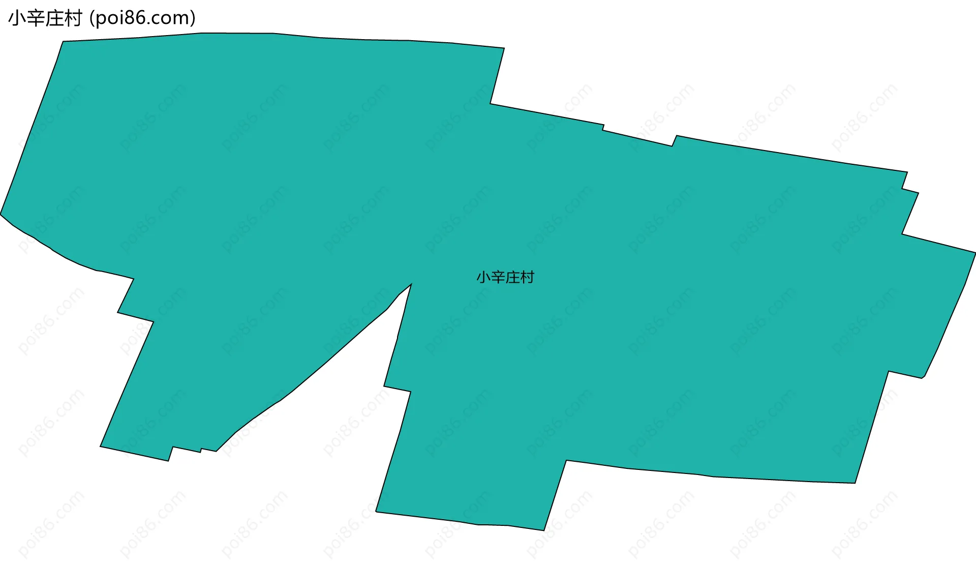 小辛庄村边界地图