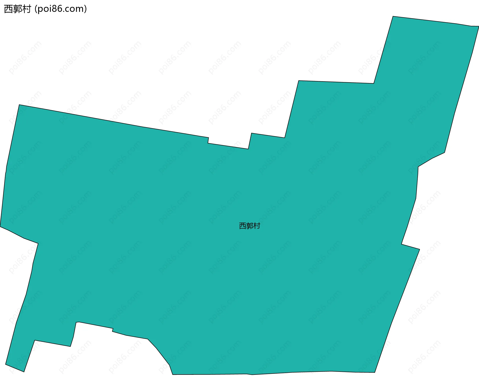 西郭村边界地图