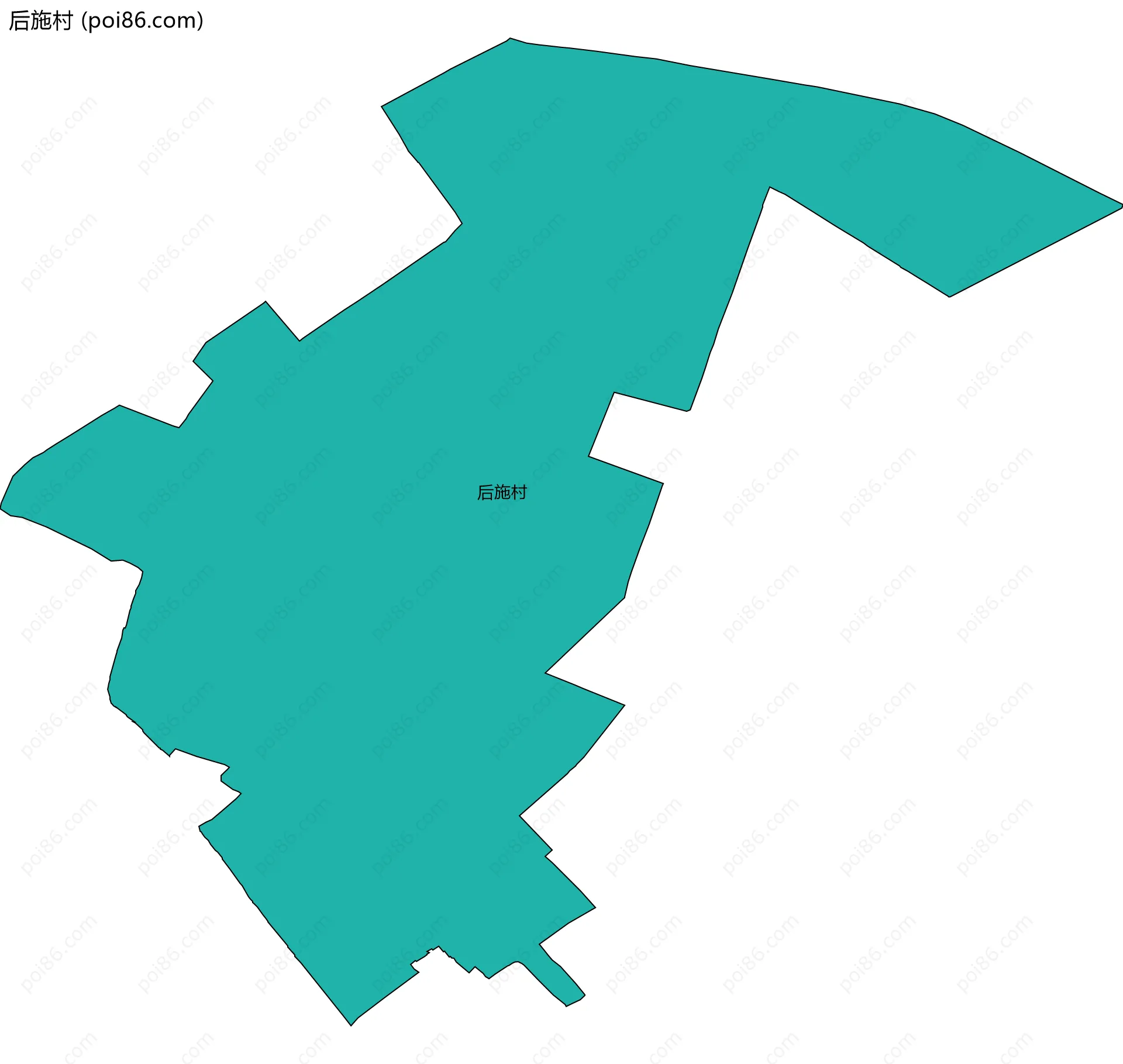 后施村边界地图