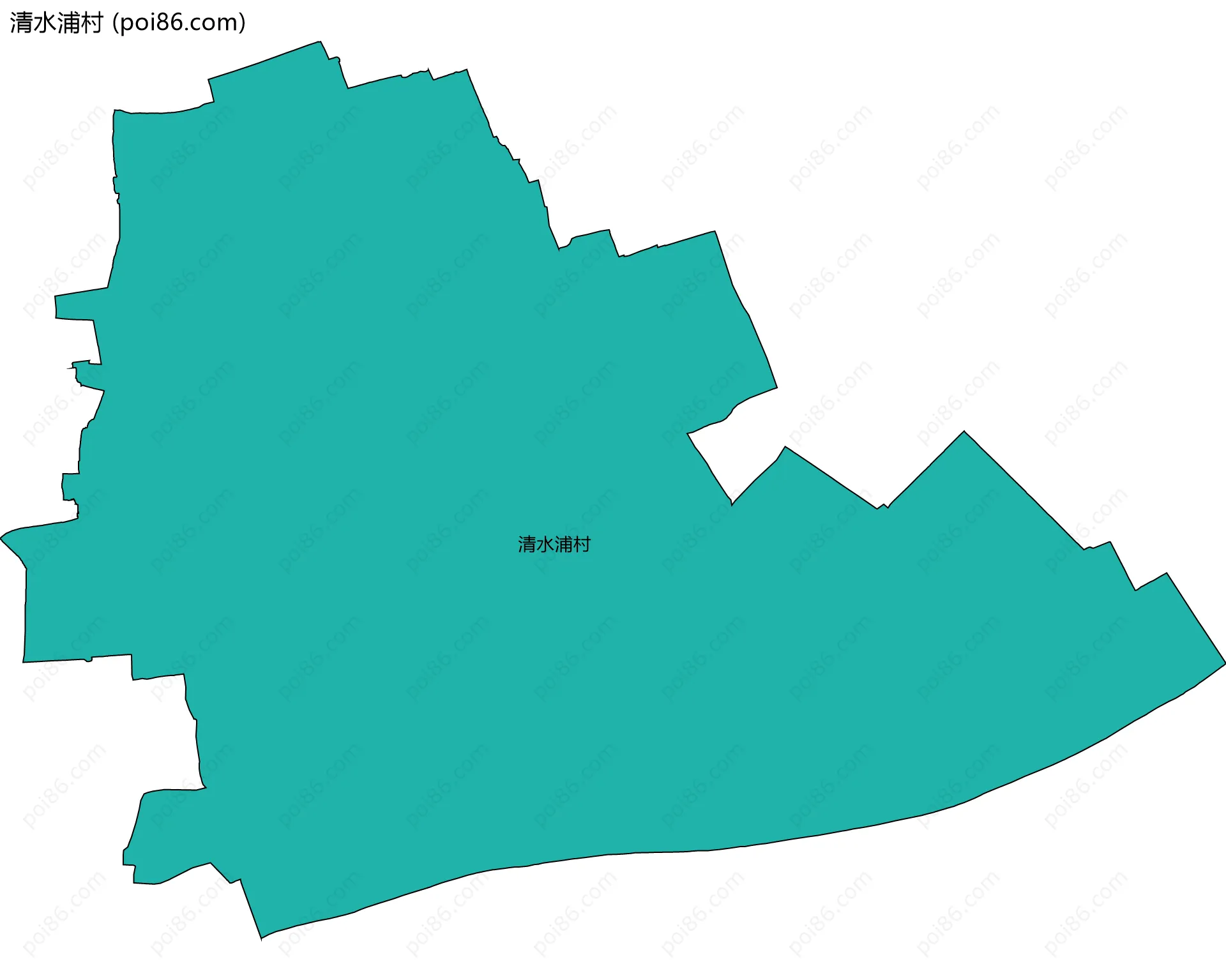 清水浦村边界地图