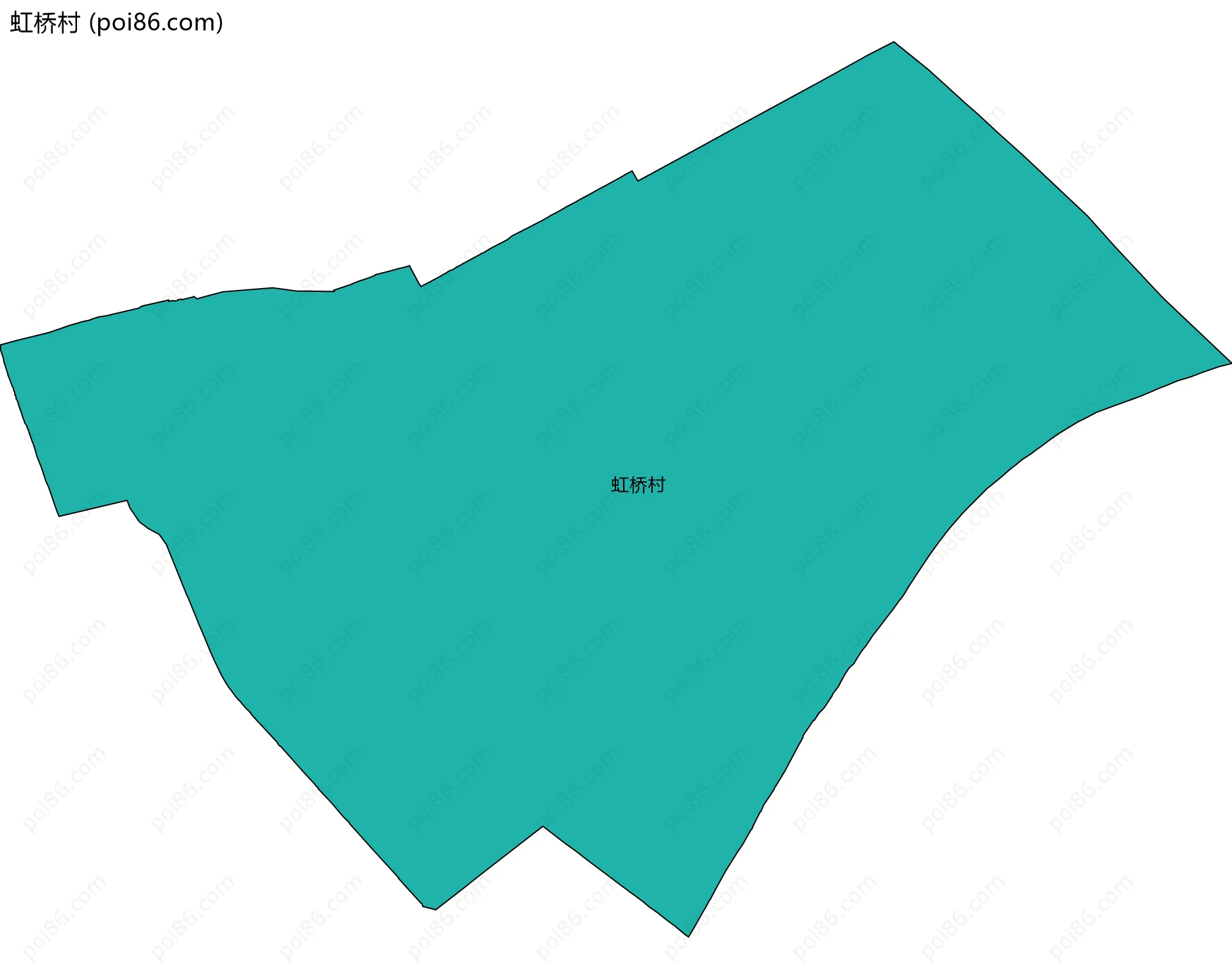 虹桥村边界地图