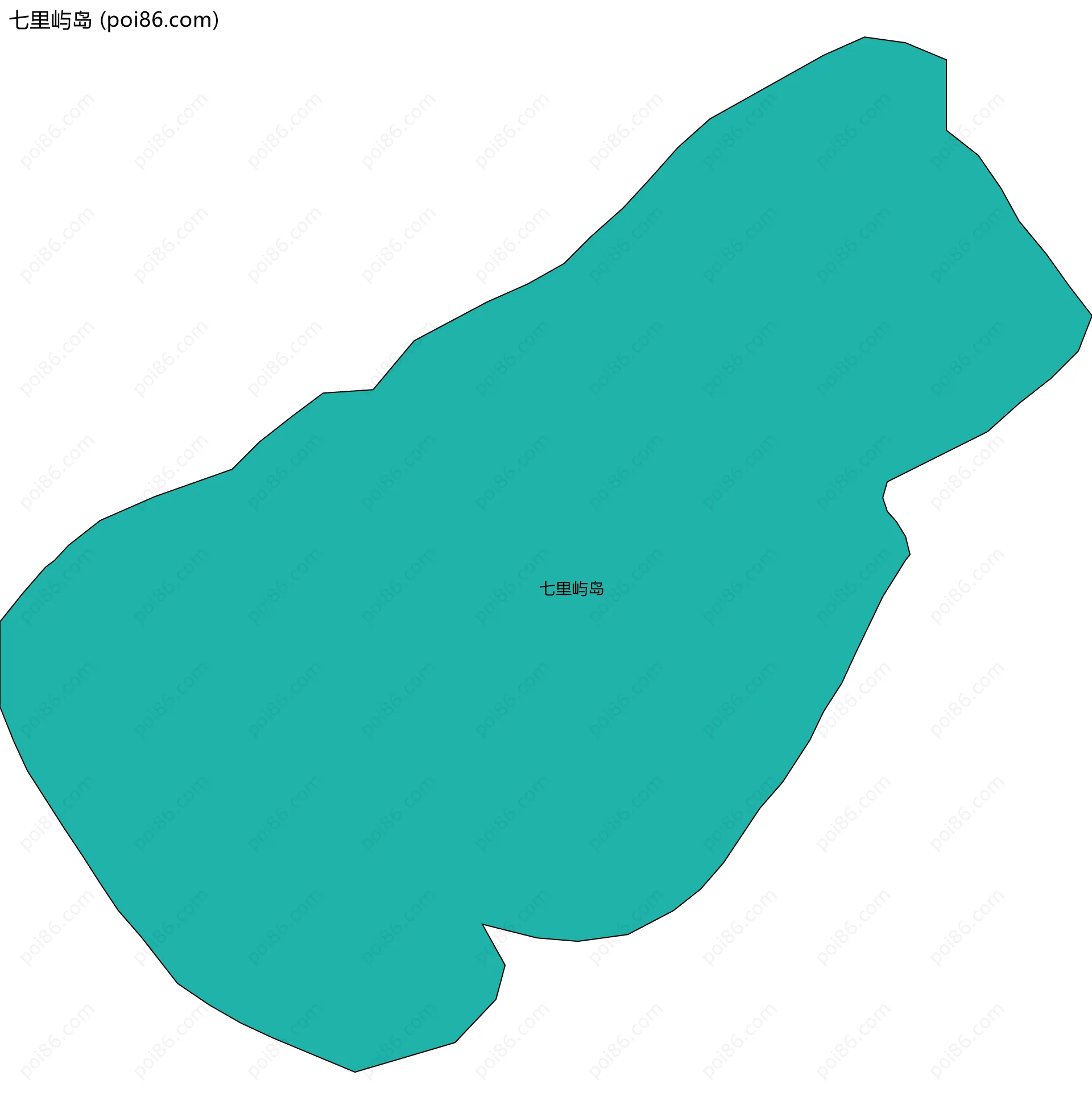 七里屿岛边界地图