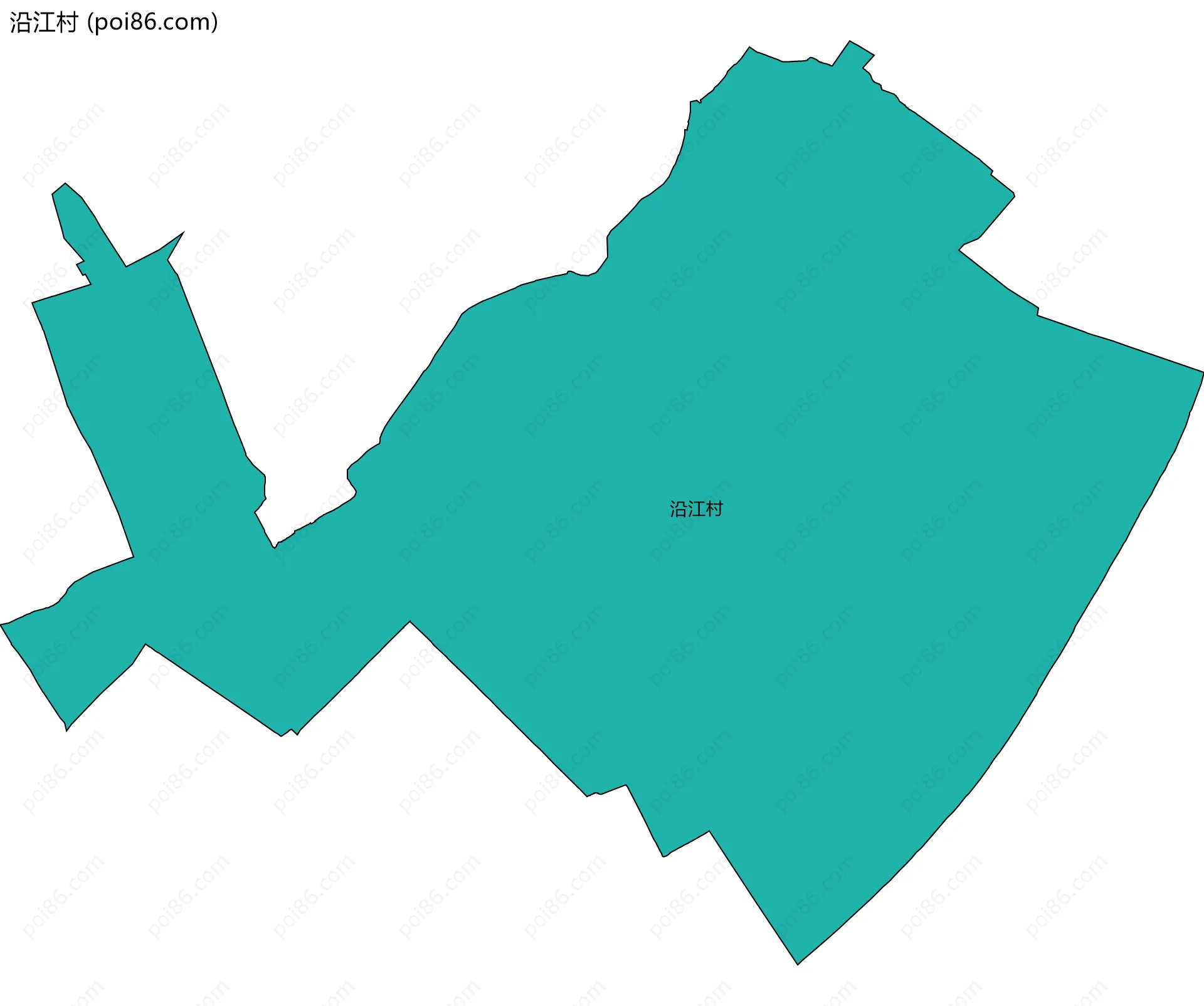 沿江村边界地图