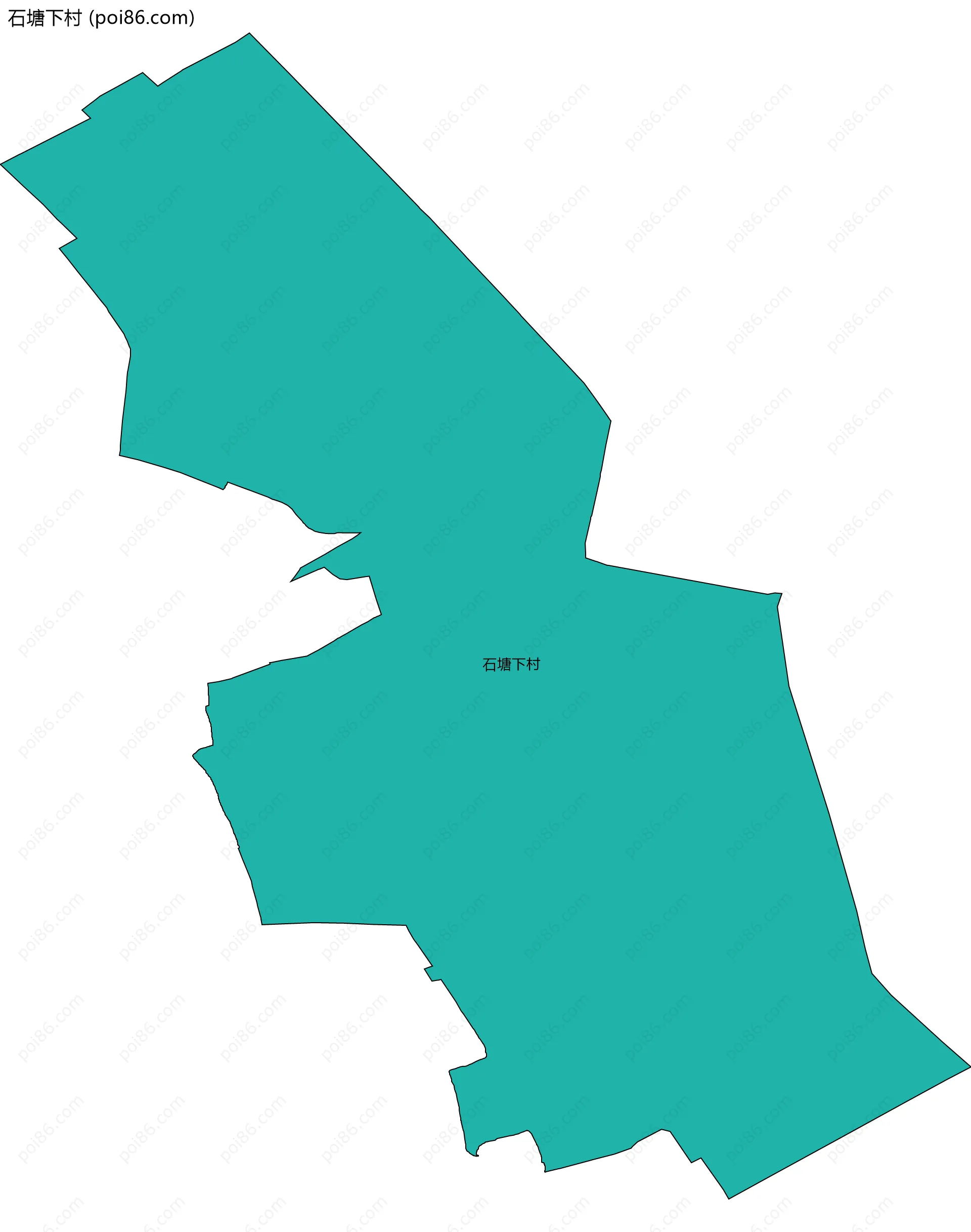 石塘下村边界地图