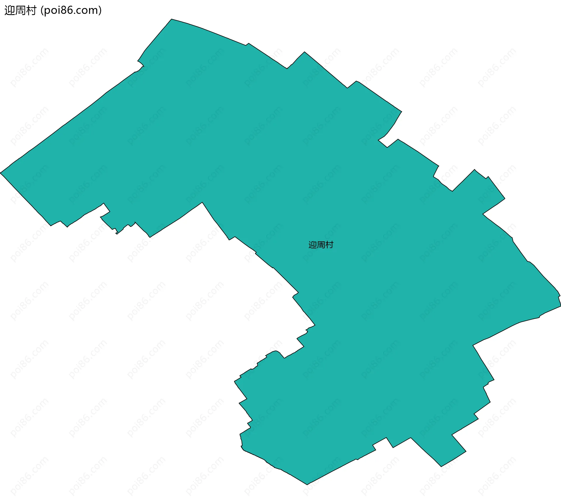 迎周村边界地图