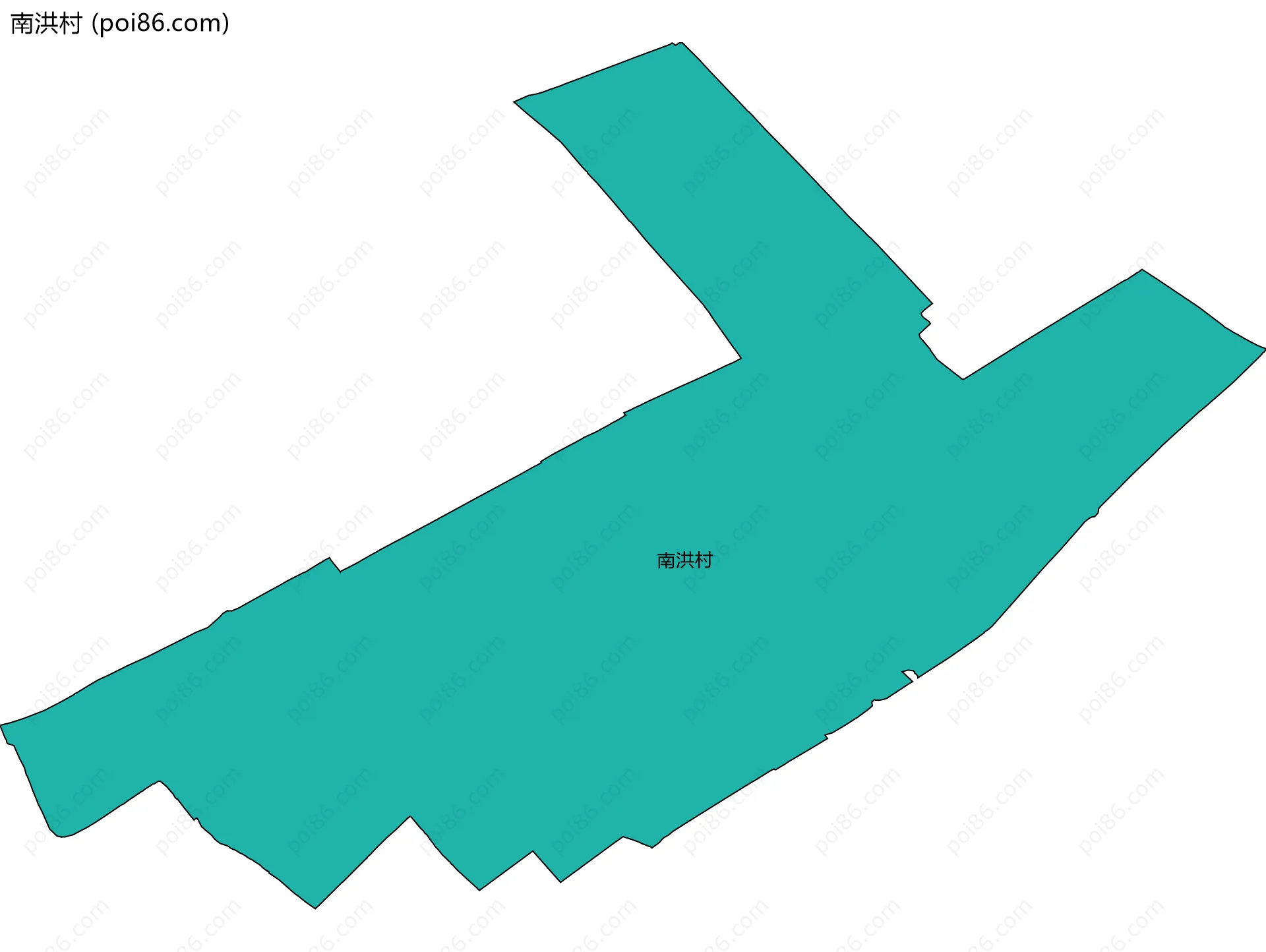 南洪村边界地图