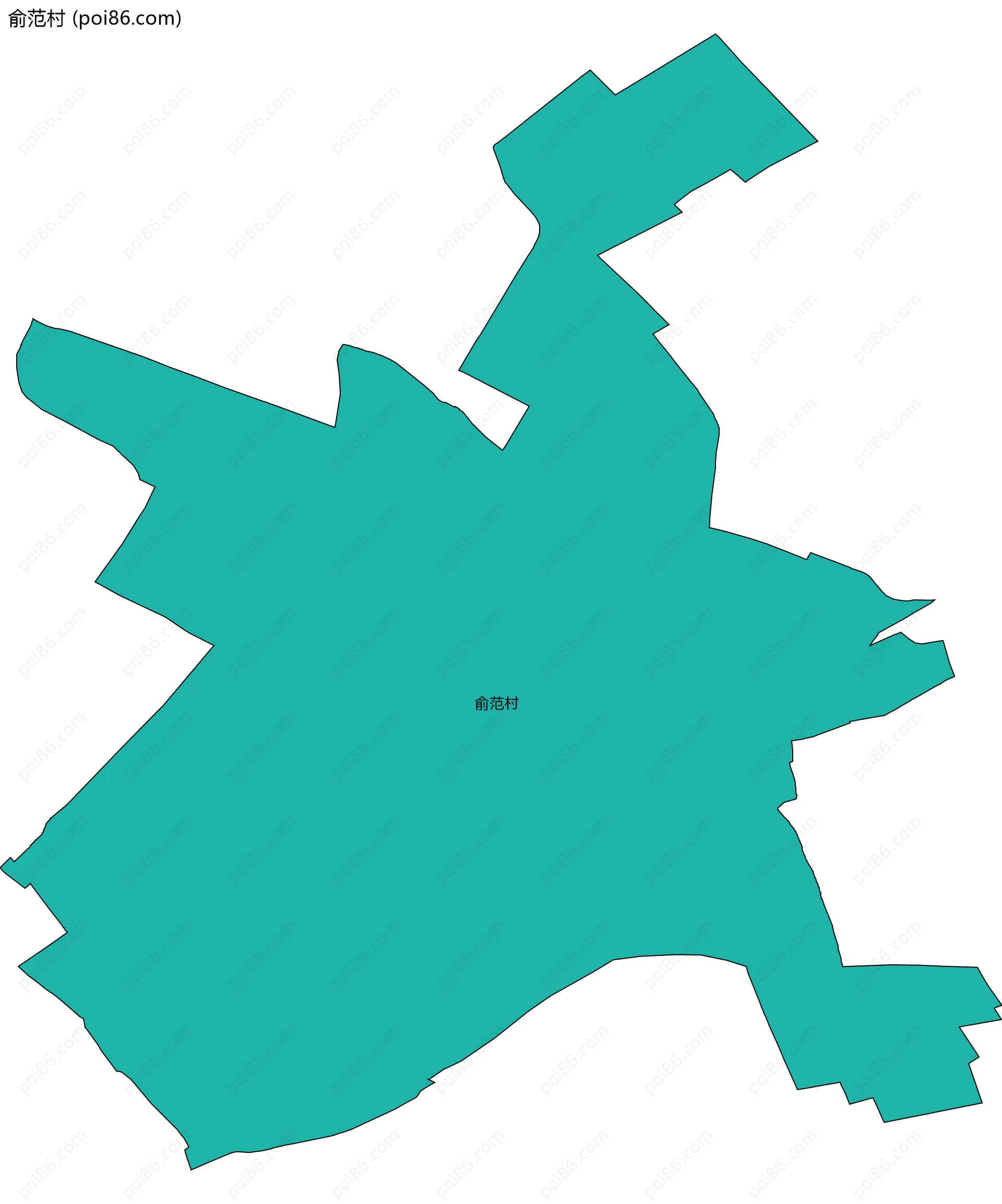 俞范村边界地图