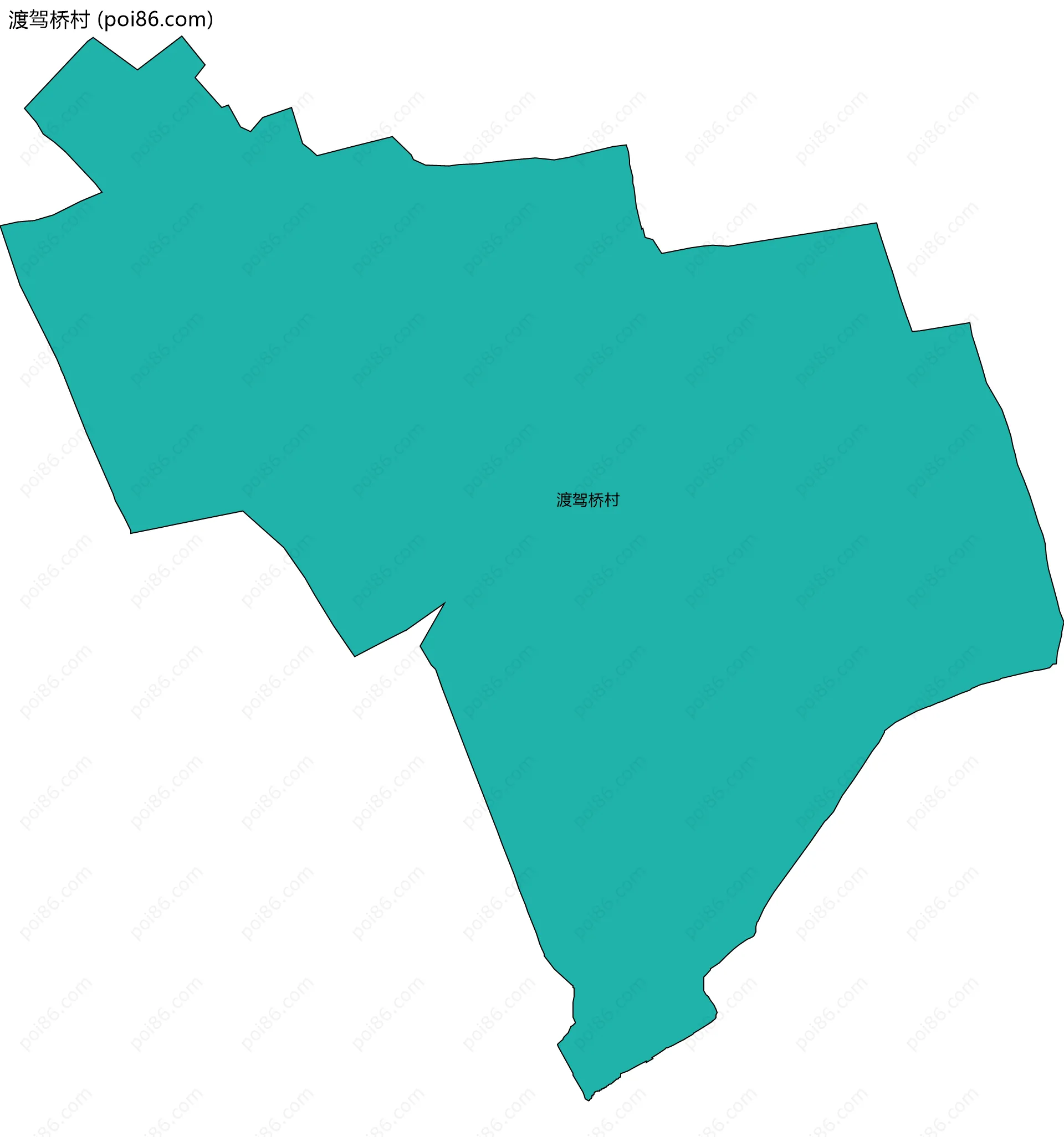 渡驾桥村边界地图