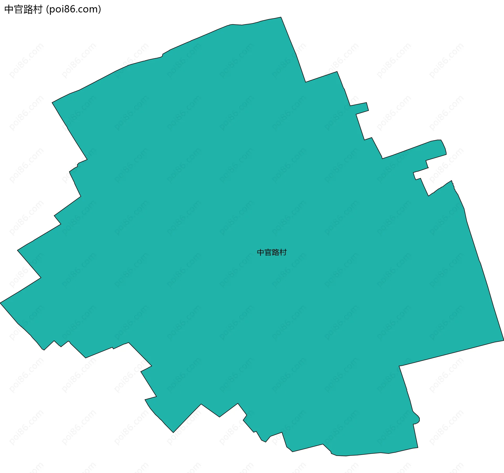 中官路村边界地图