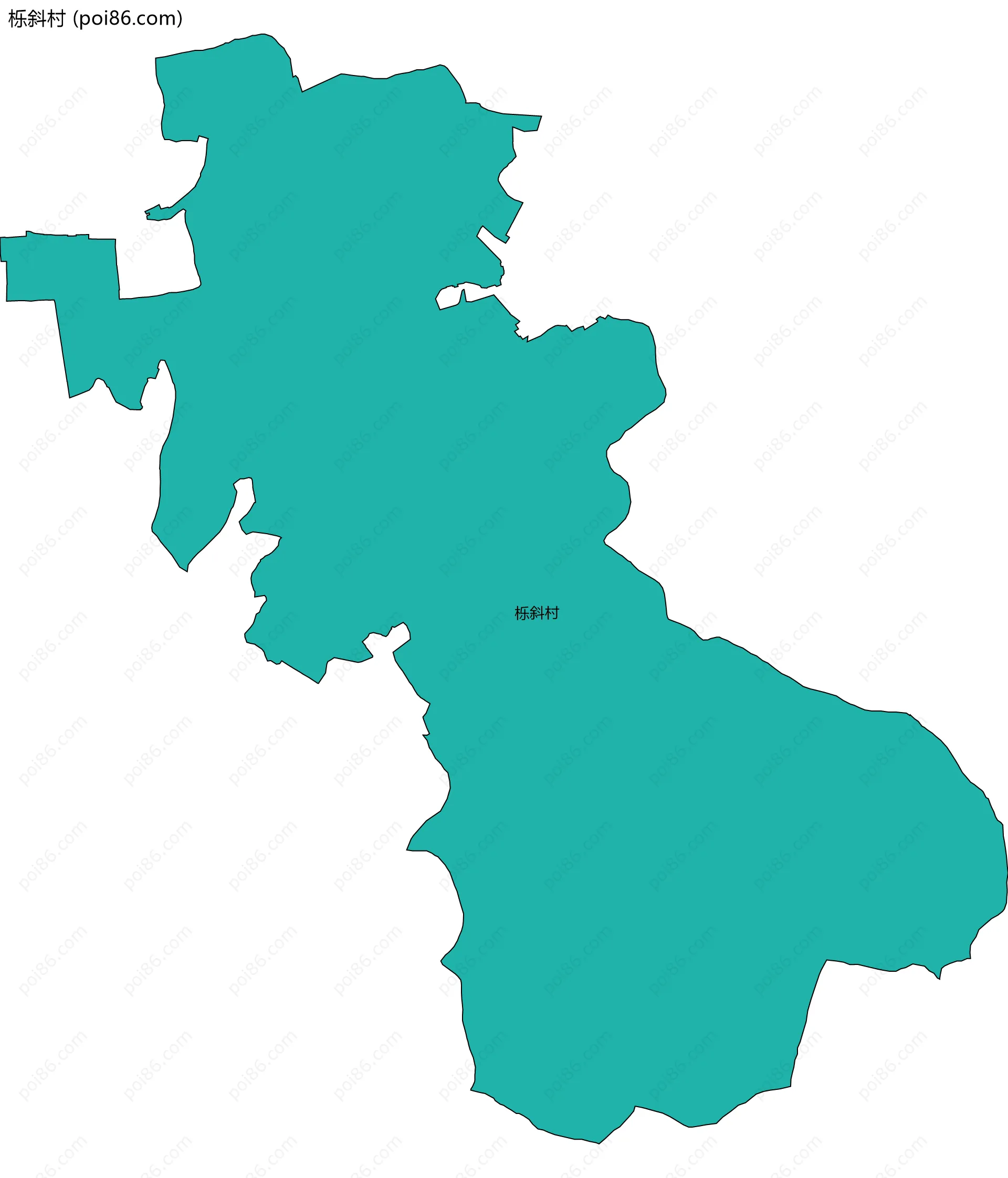 栎斜村边界地图