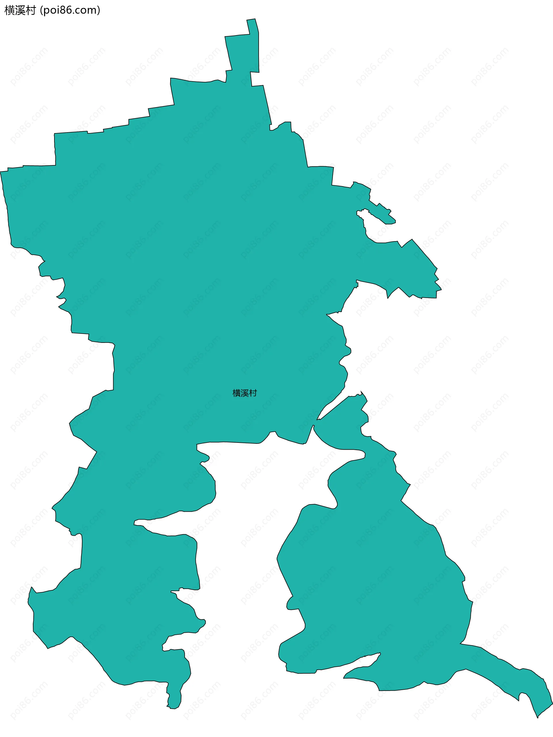 横溪村边界地图