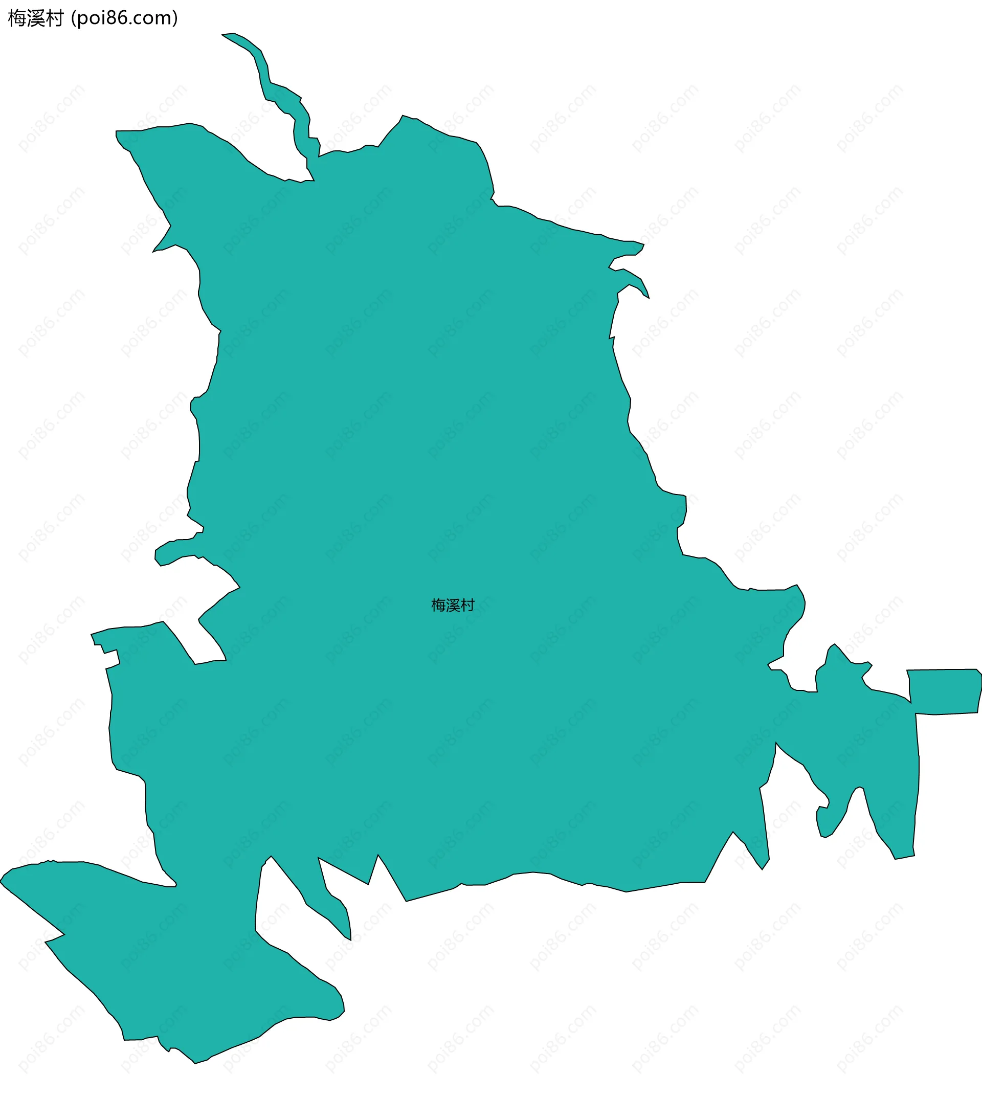 梅溪村边界地图