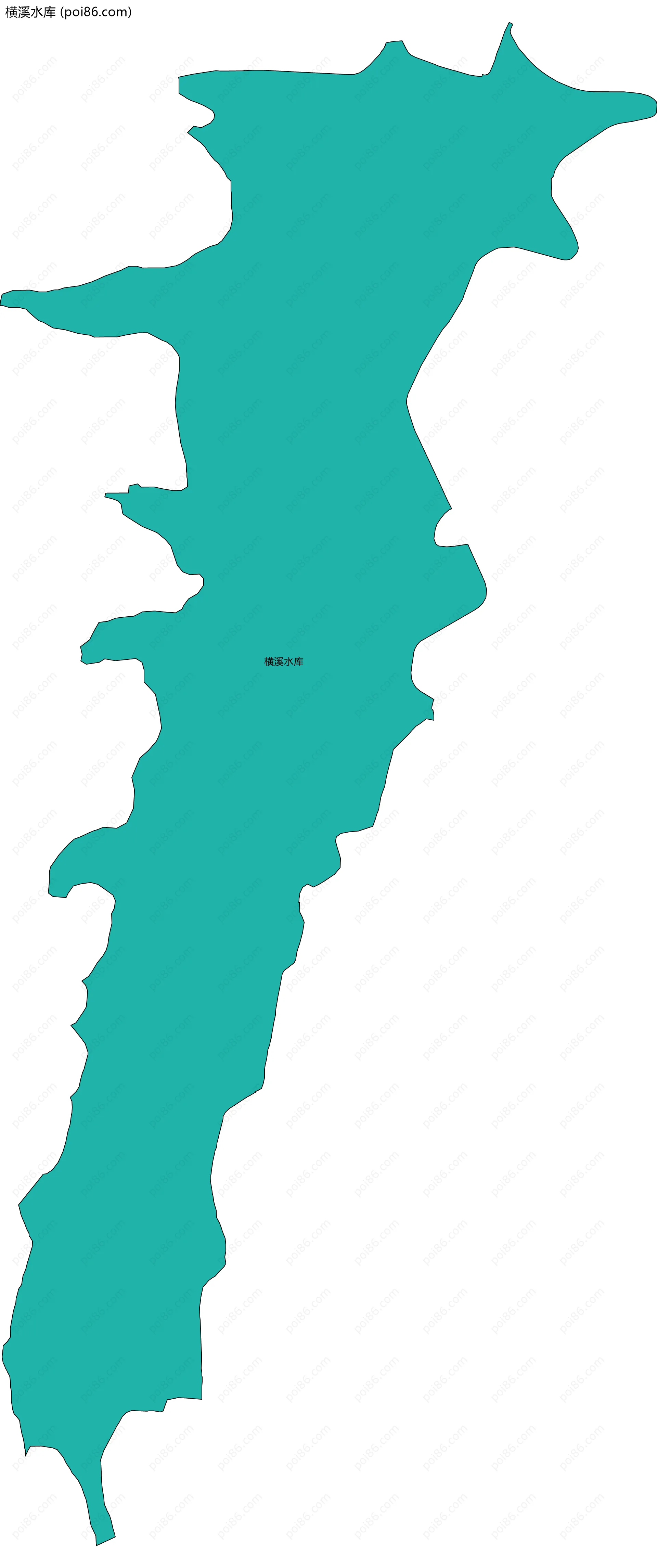 横溪水库边界地图