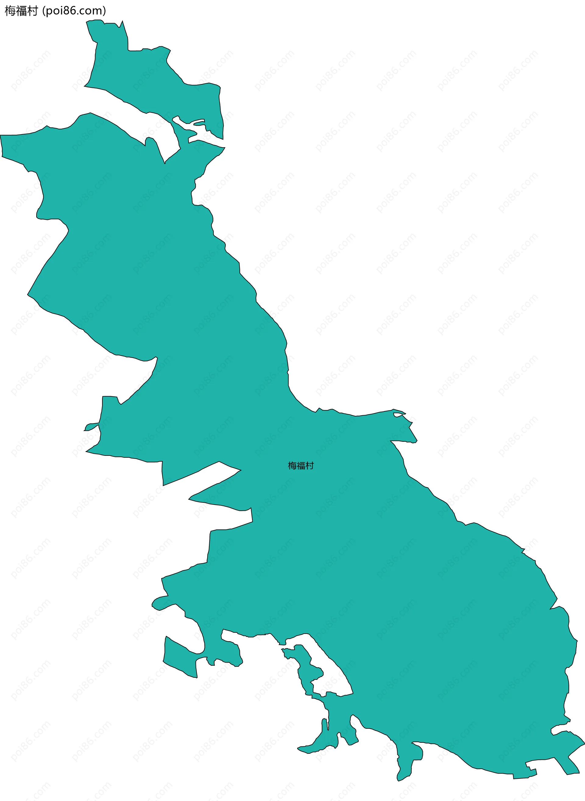 梅福村边界地图