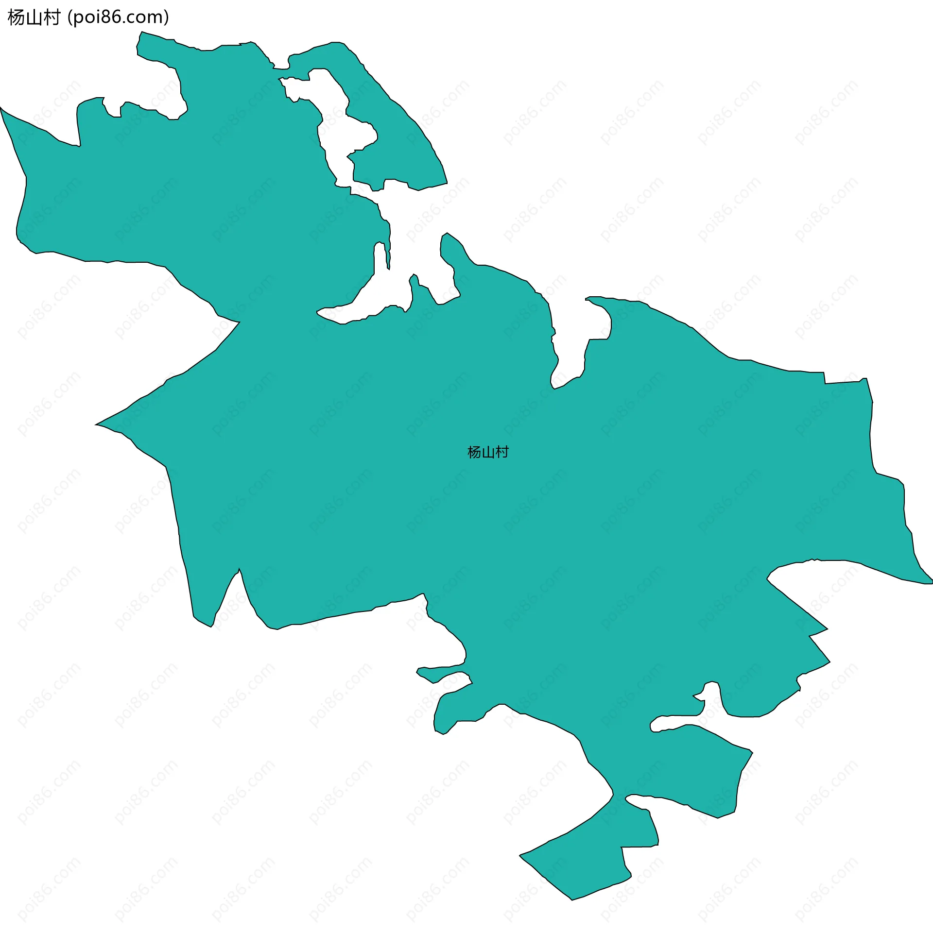 杨山村边界地图