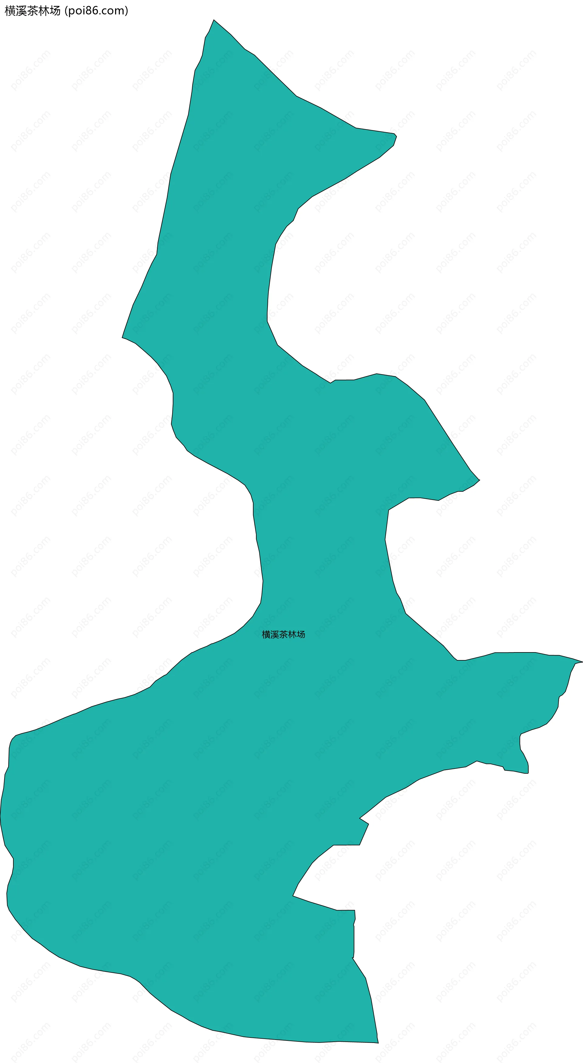 横溪茶林场边界地图