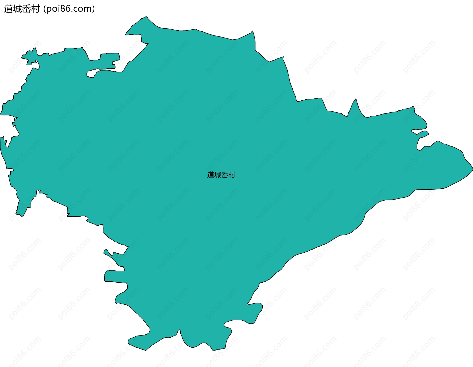道城岙村边界地图