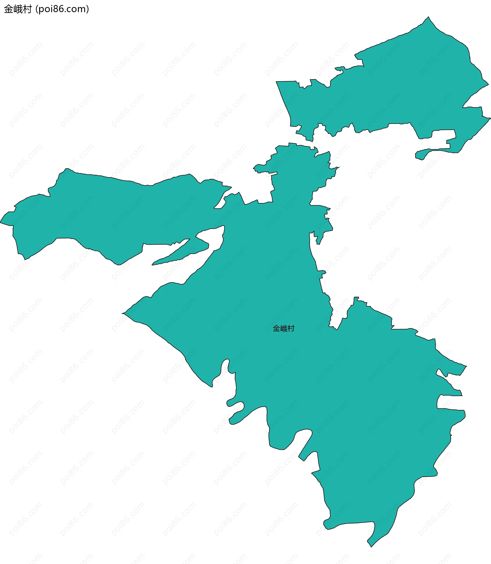 金峨村边界地图
