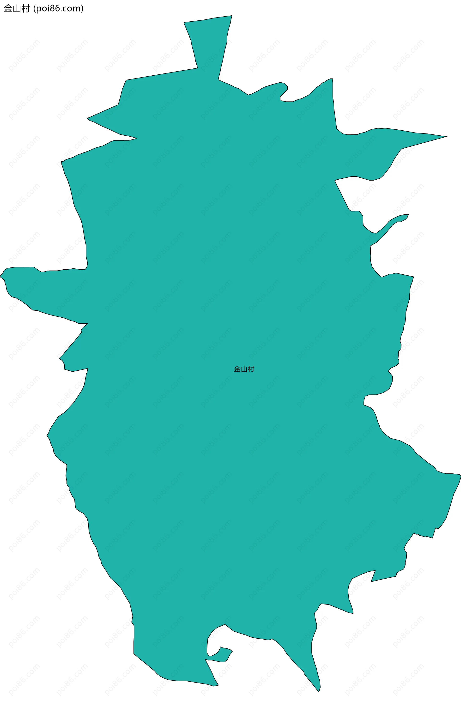 金山村边界地图