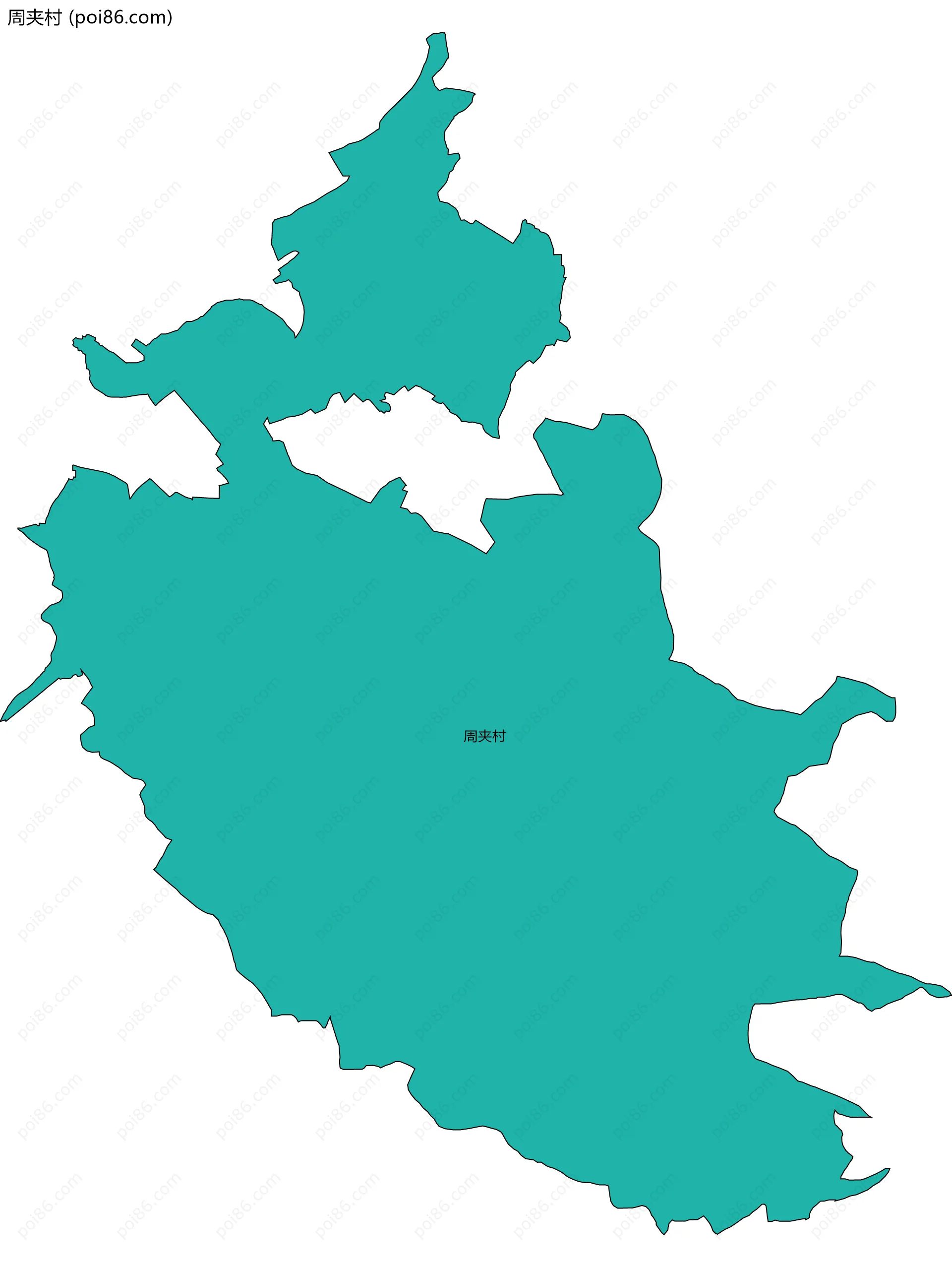 周夹村边界地图