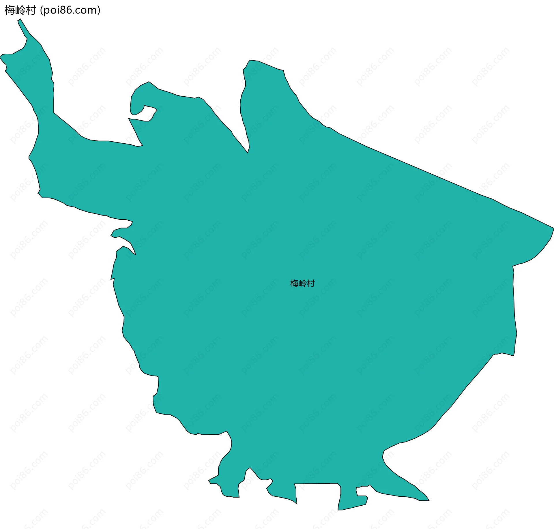 梅岭村边界地图