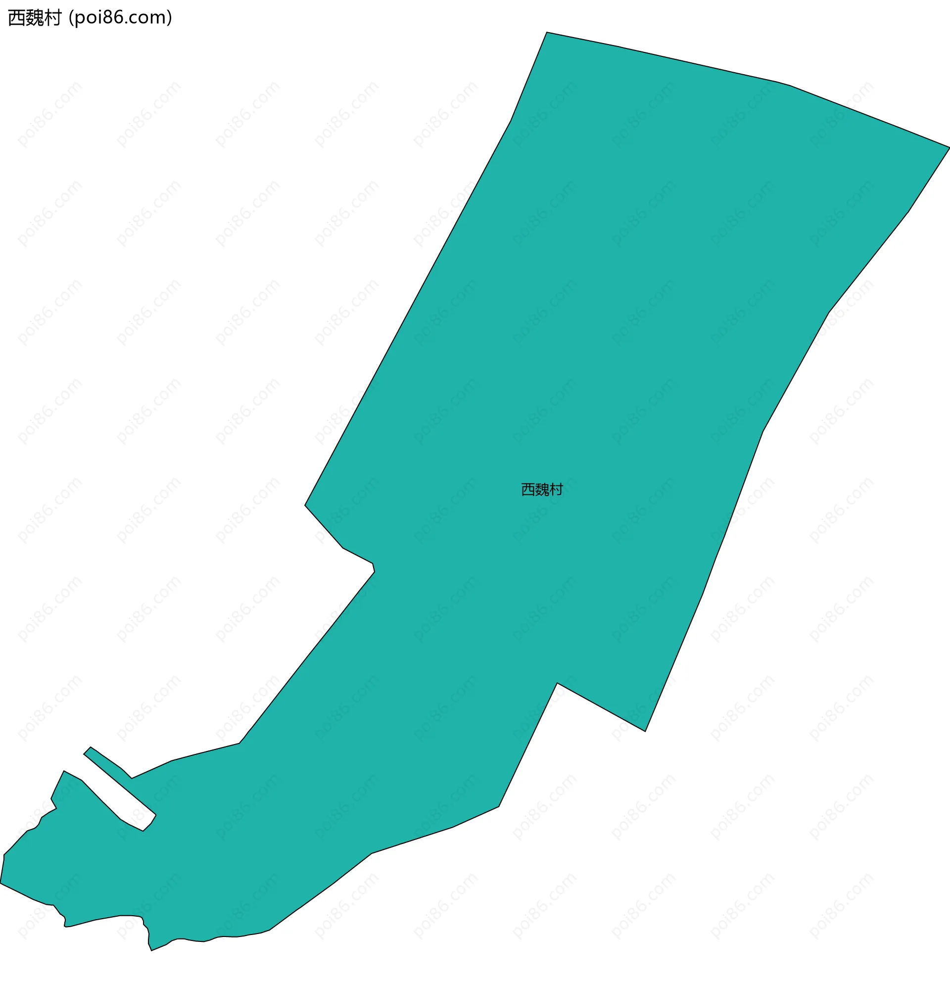 西魏村边界地图