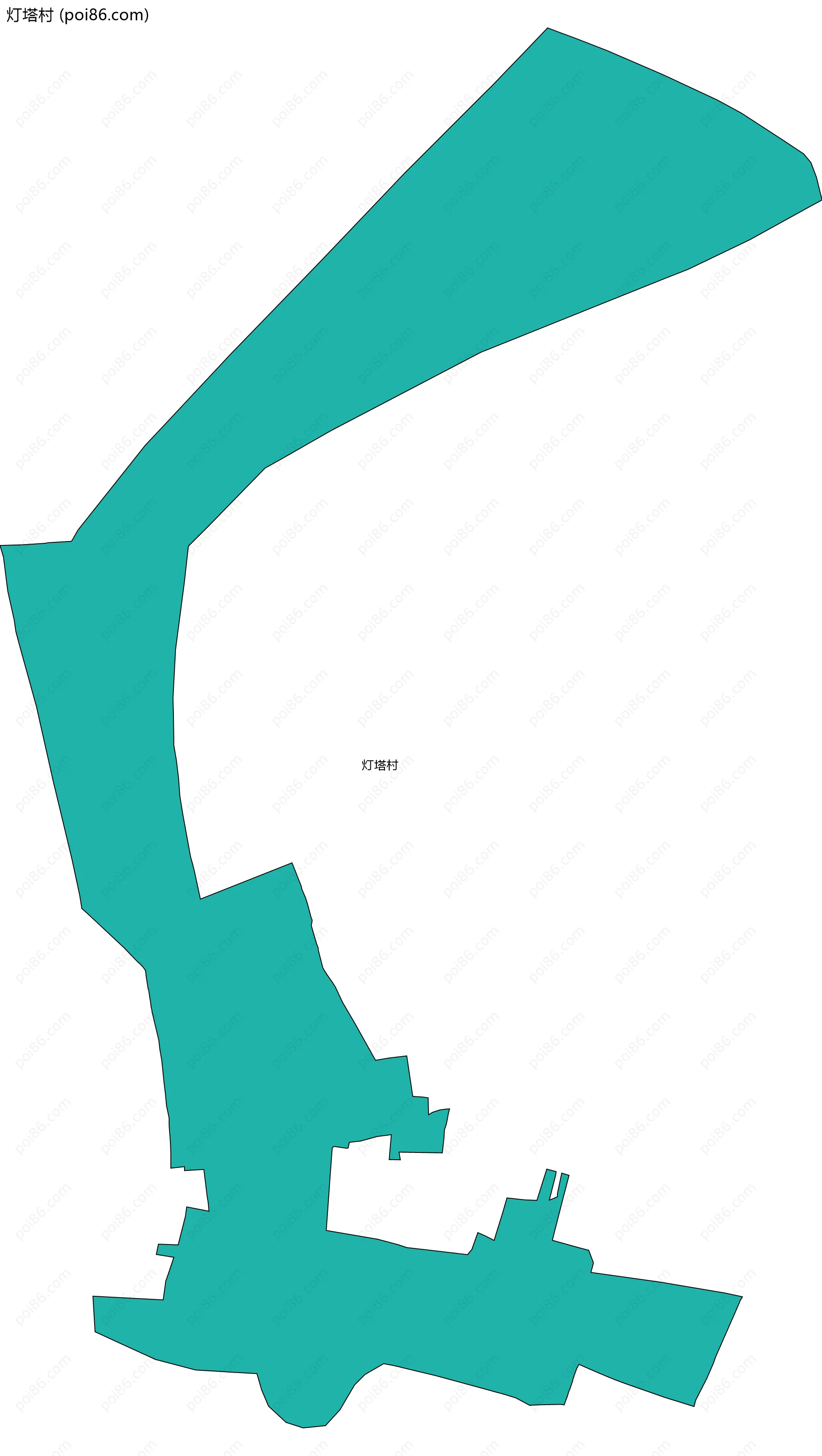 灯塔村边界地图