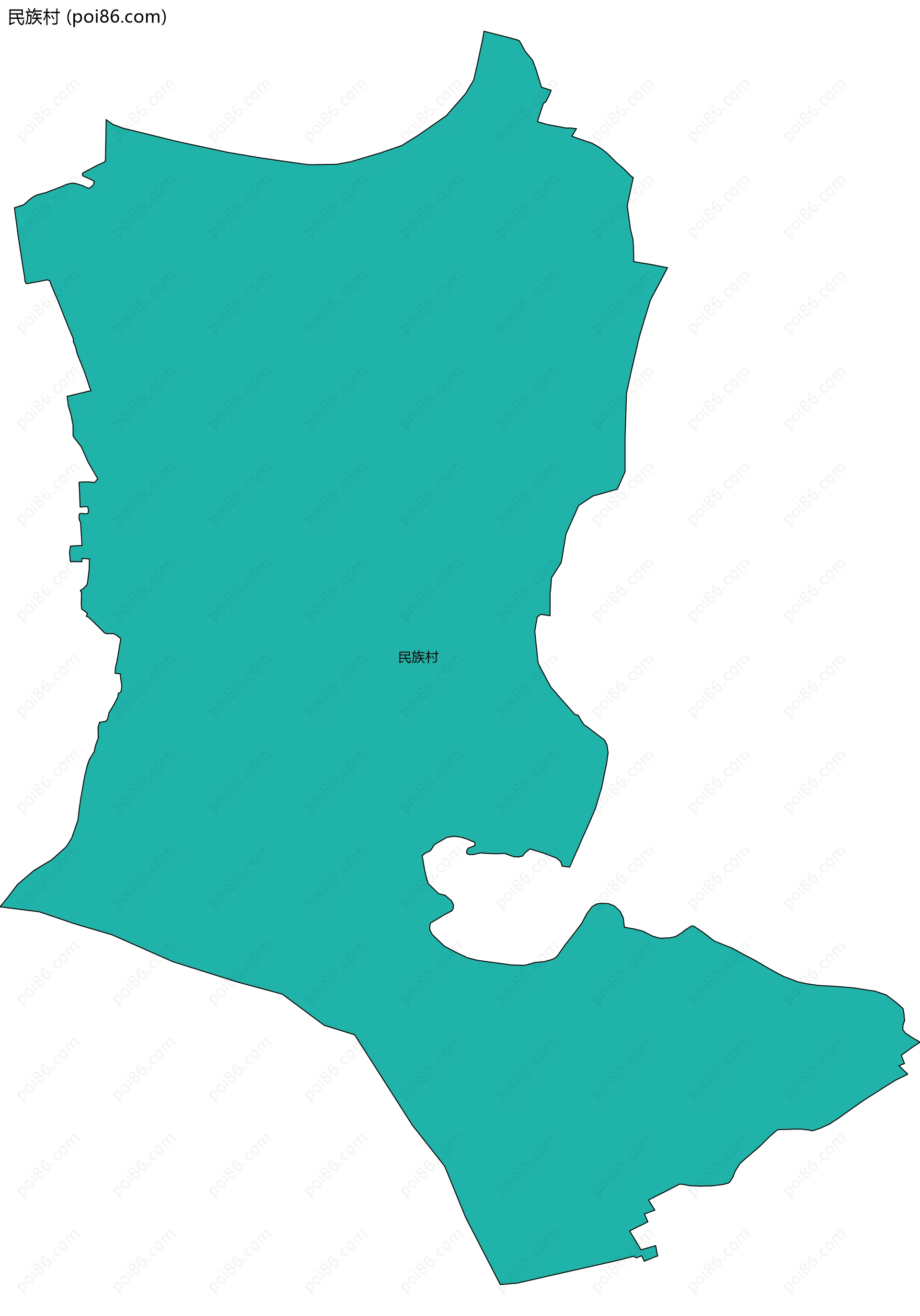 民族村边界地图