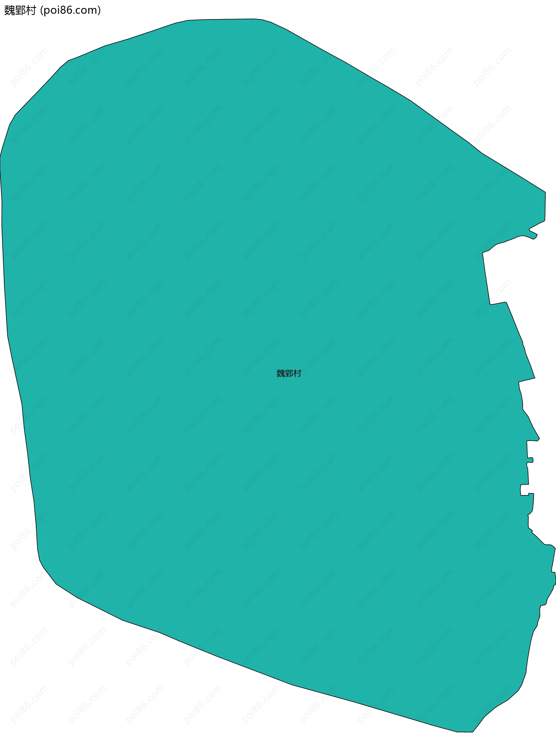 魏郢村边界地图