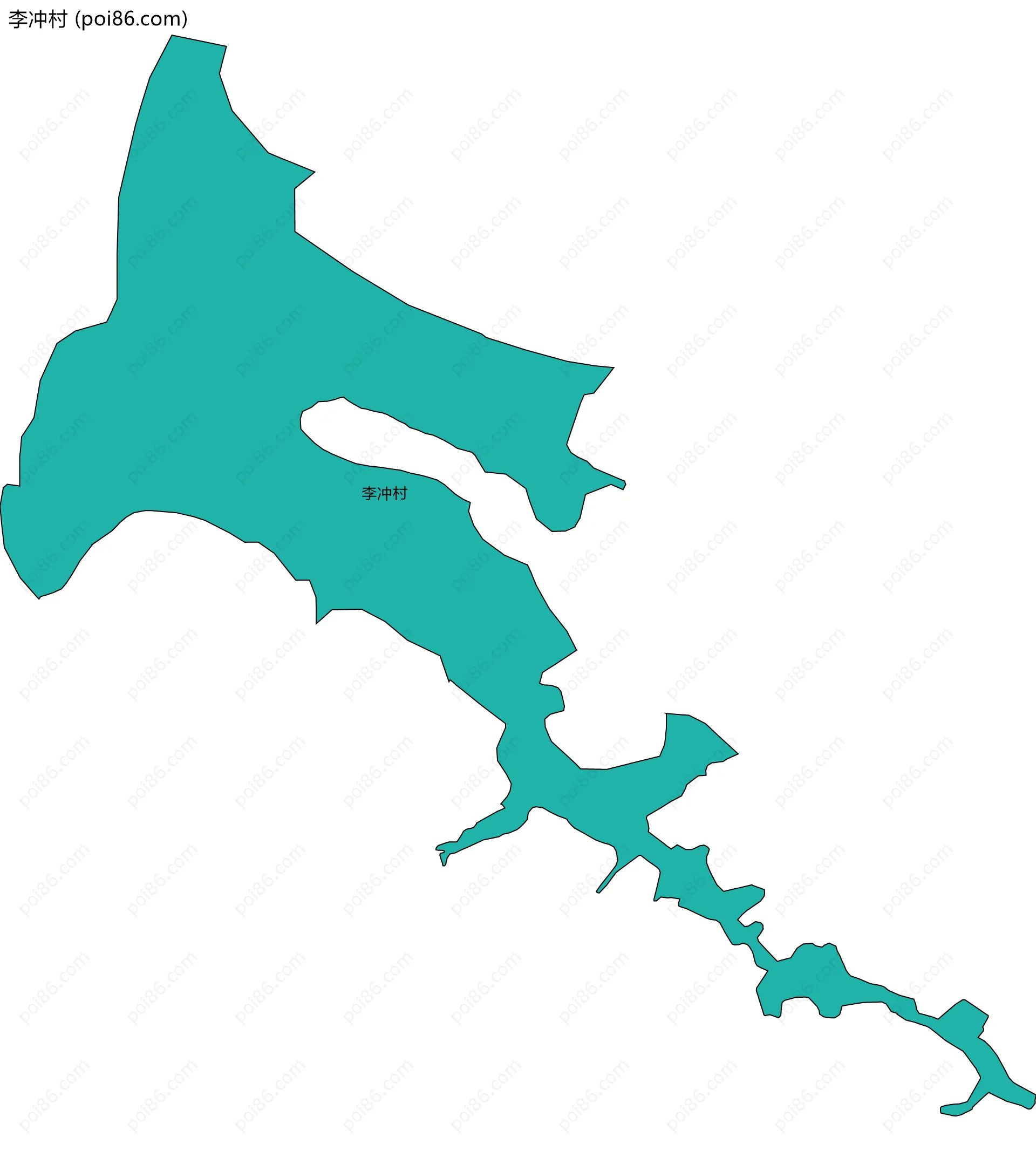 李冲村边界地图