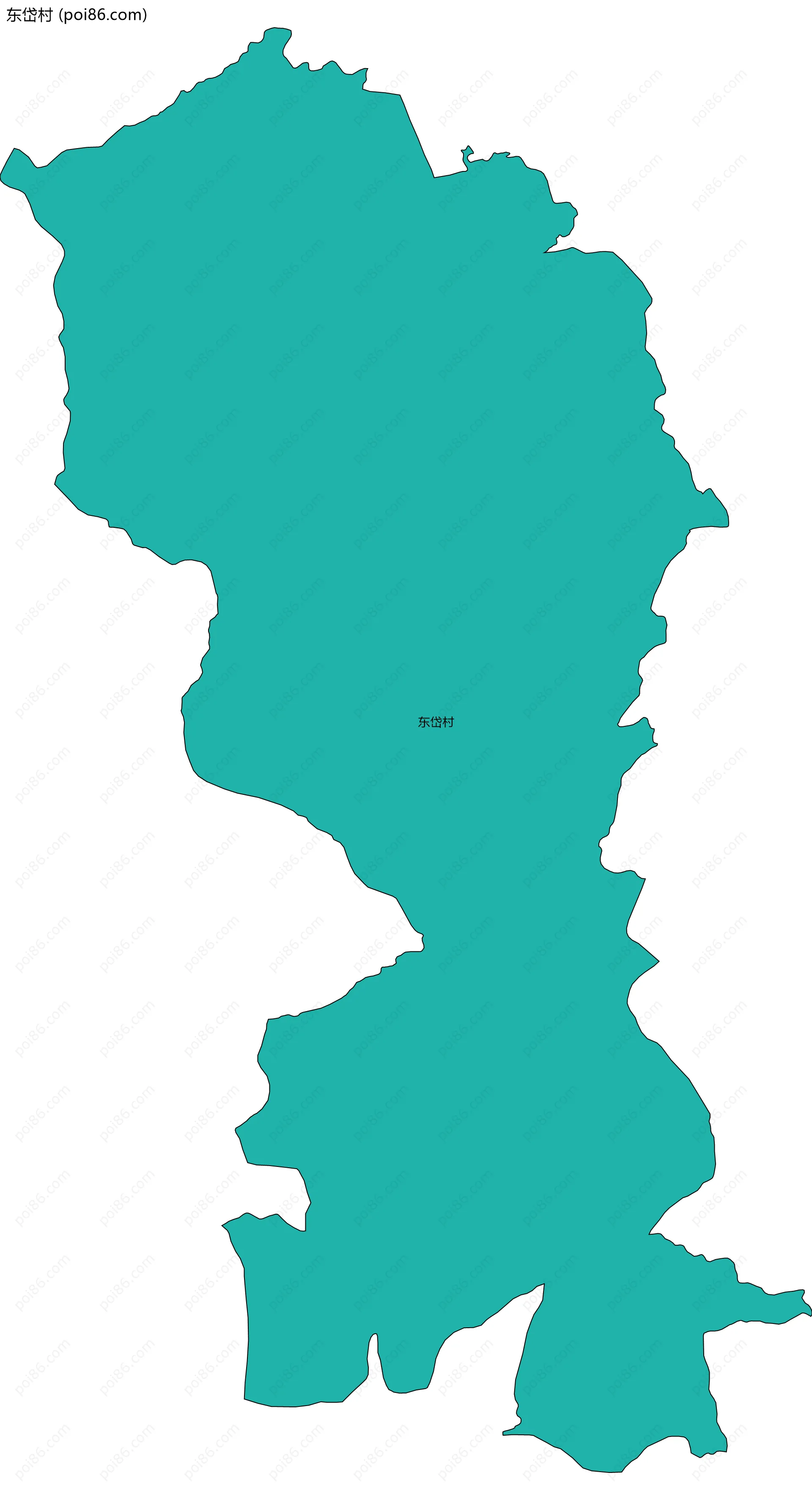 东岱村边界地图