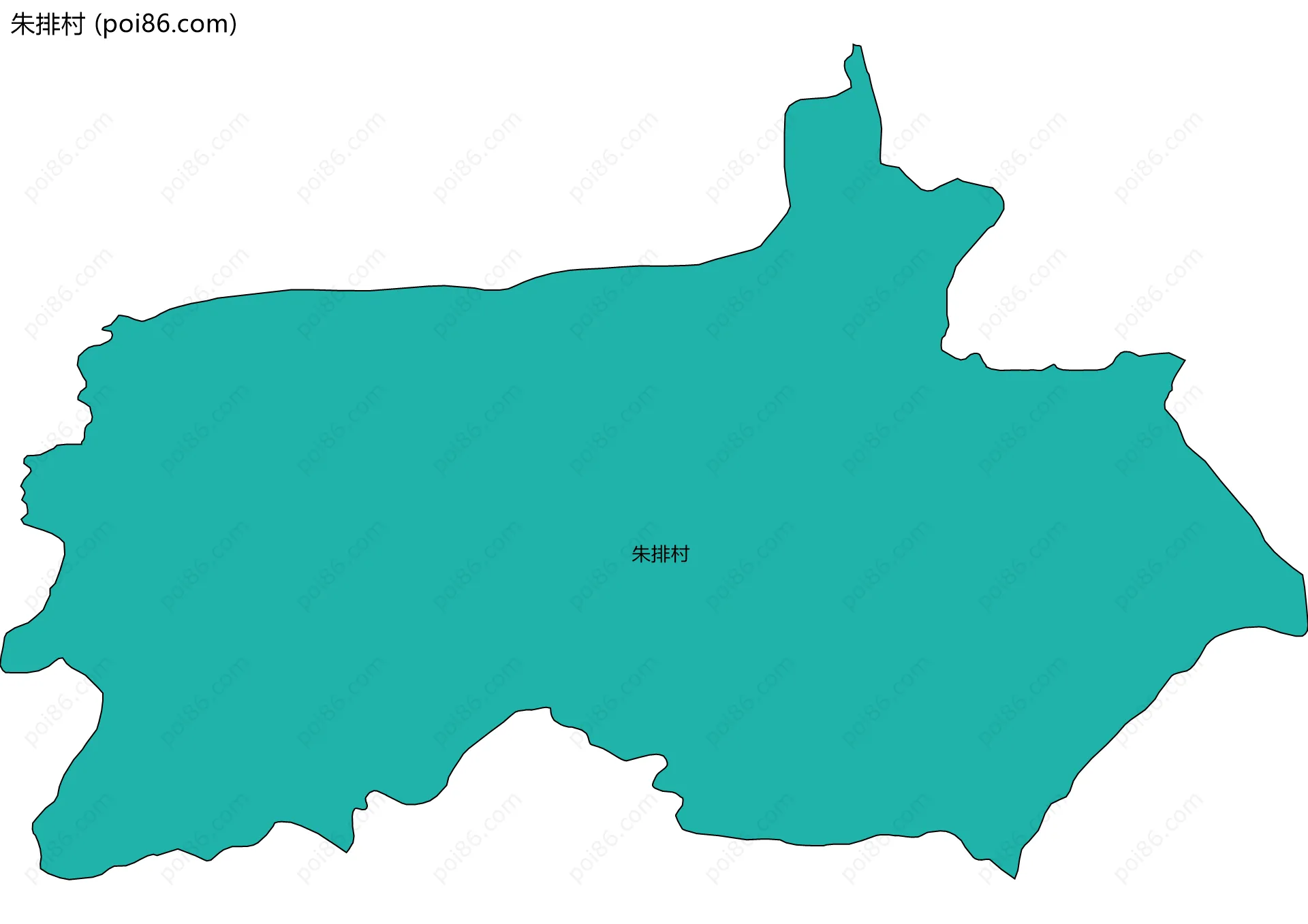 朱排村边界地图