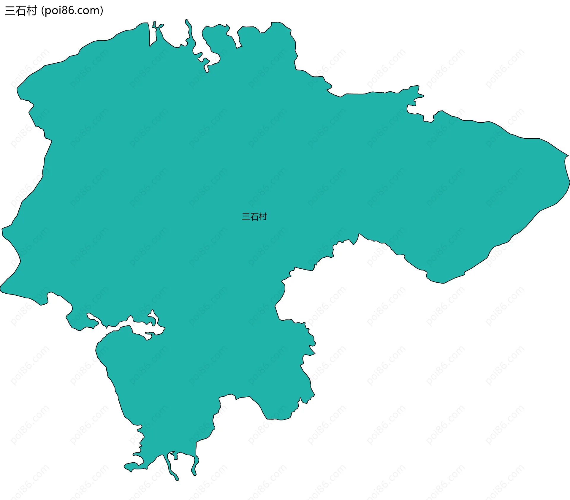 三石村边界地图