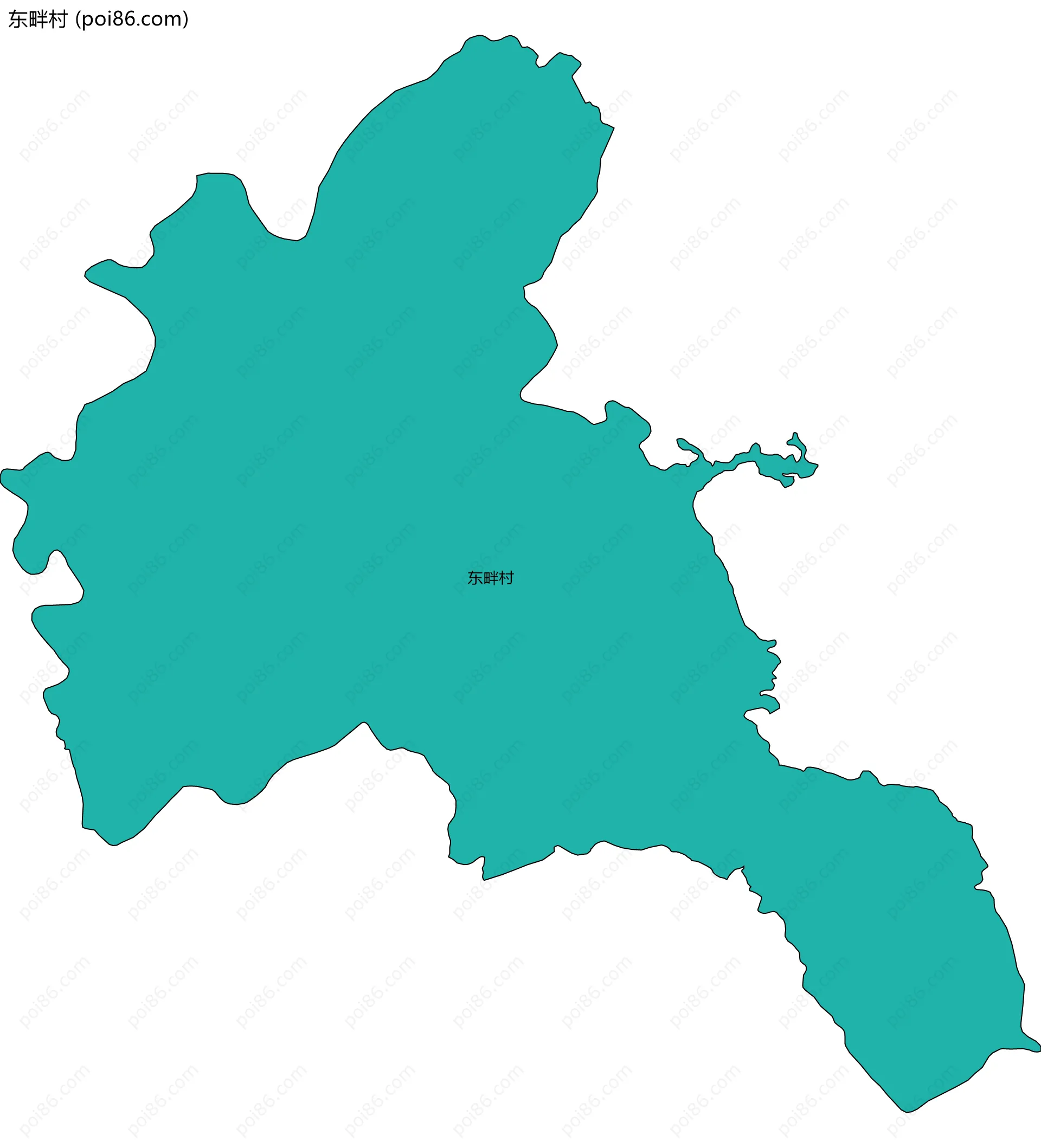 东畔村边界地图